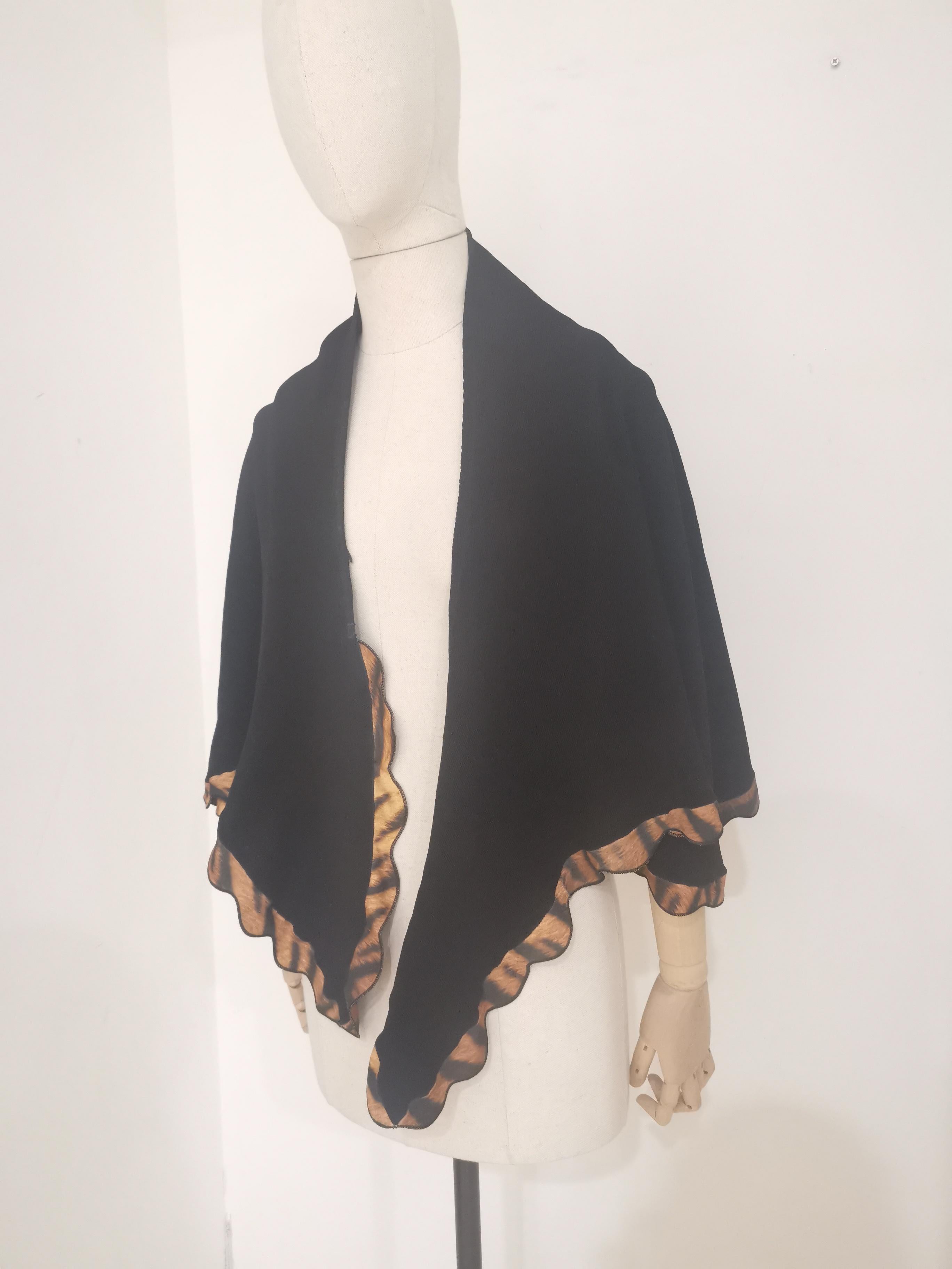 Black Vintage black scarf - foulard