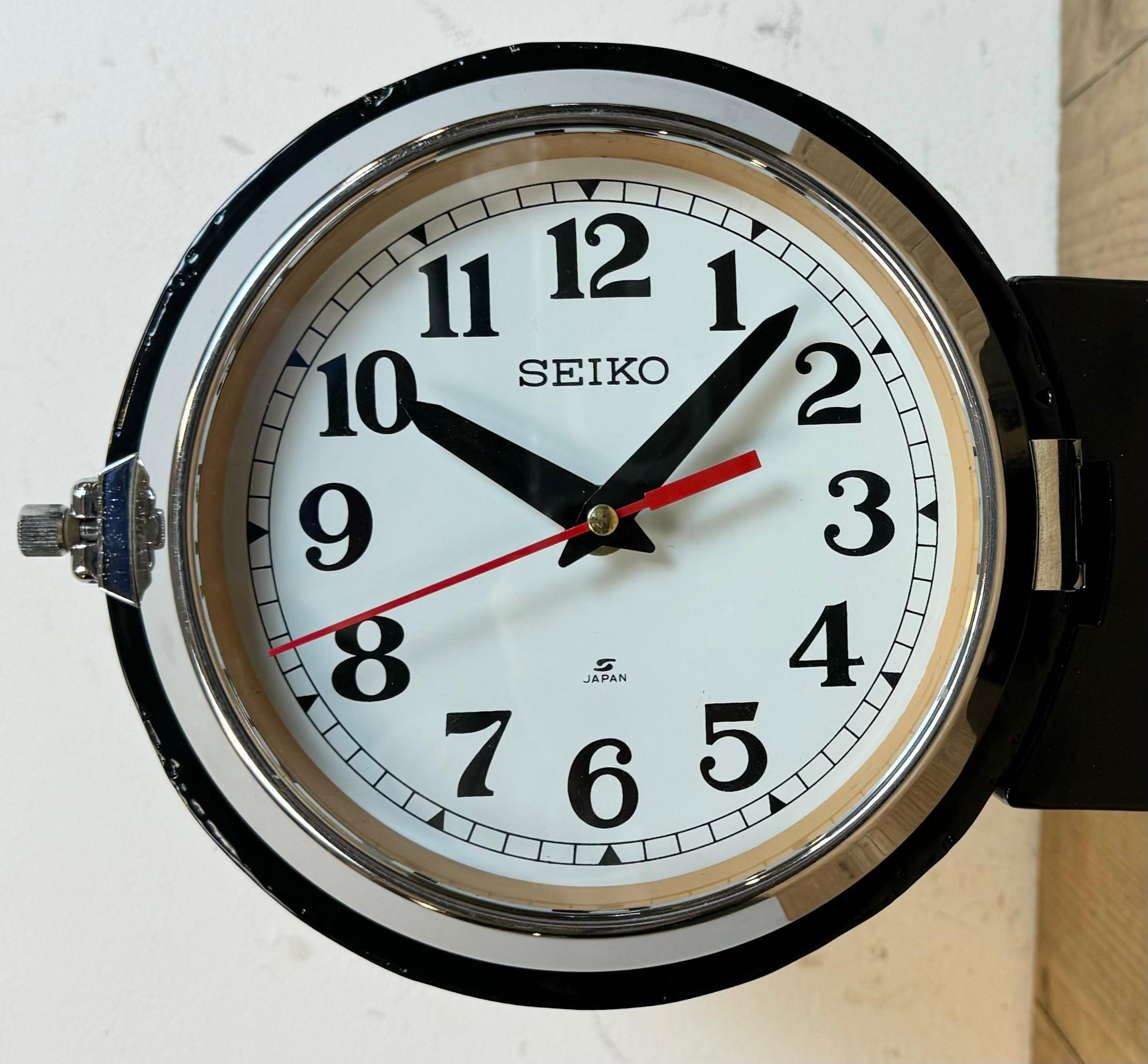 seiko double sided clock