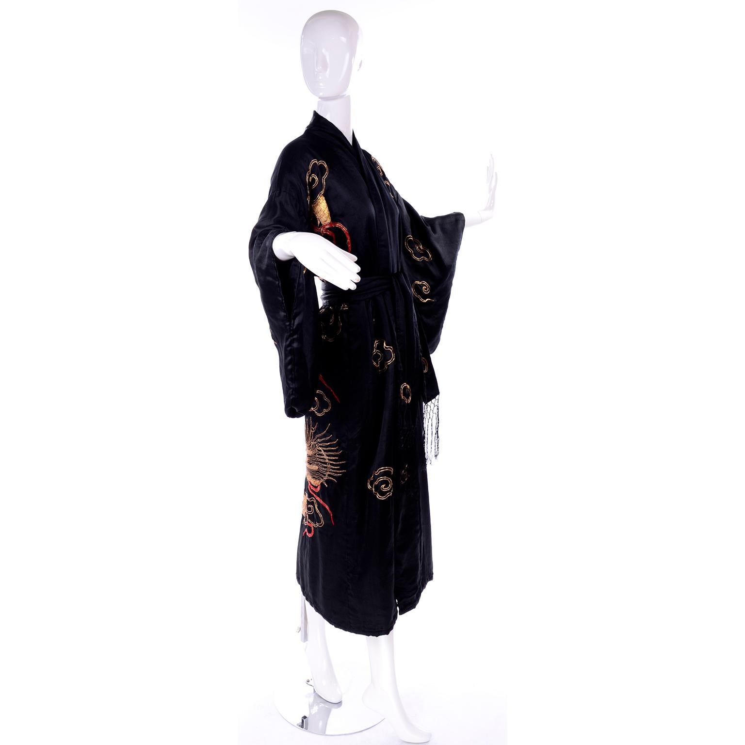 black and gold kimono