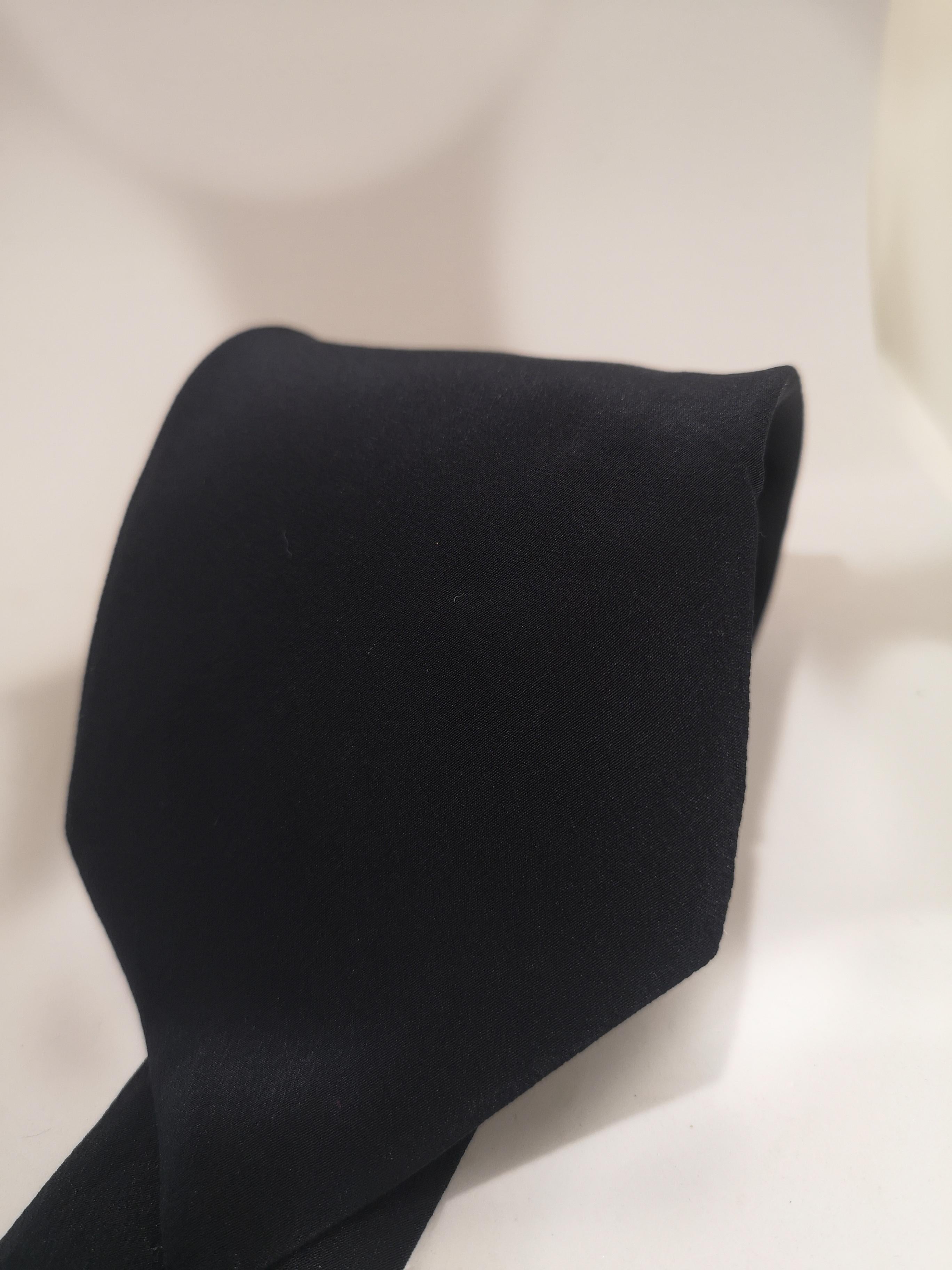 Vintage black silk tie In Good Condition In Capri, IT