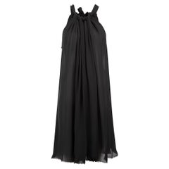 Black Sheer Silk Halterneck Mini Dress Size S