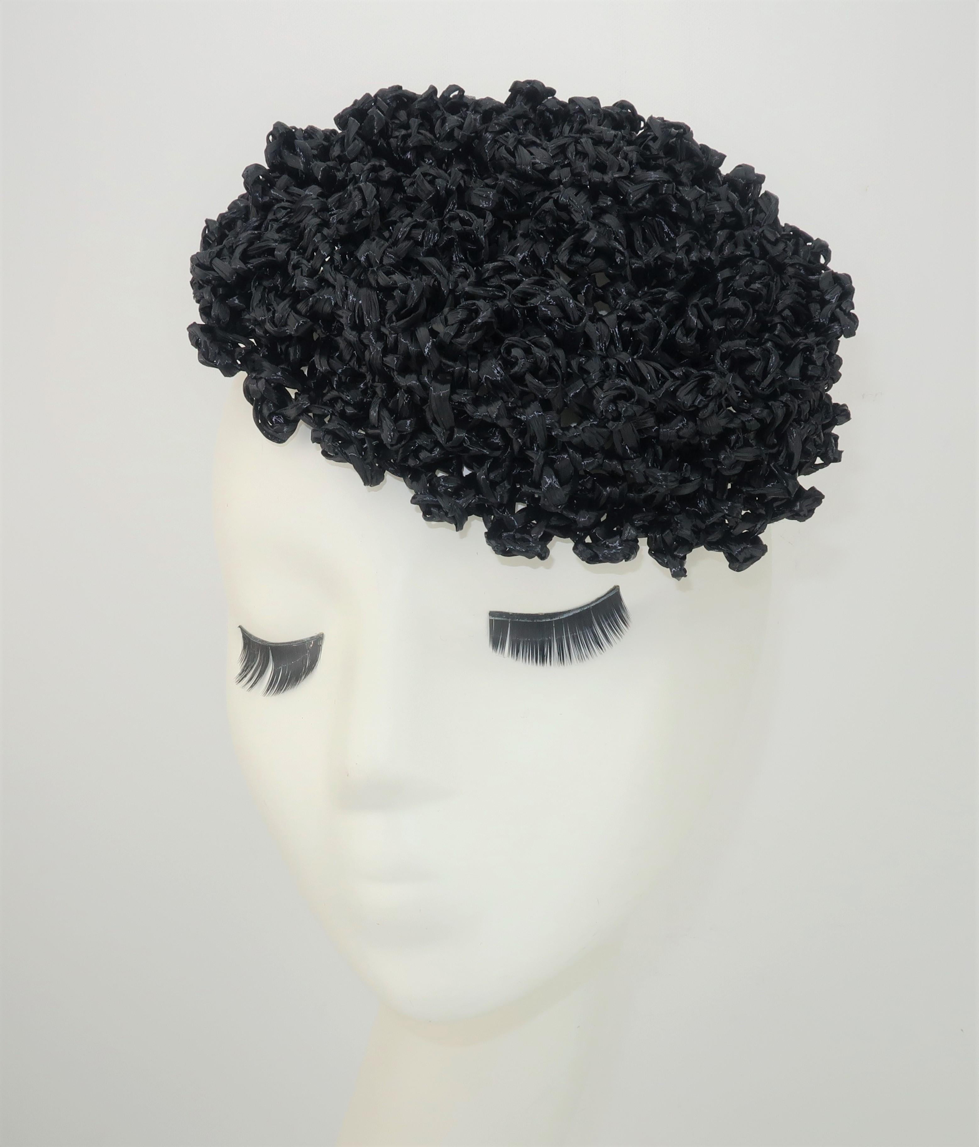 black fascinator hat