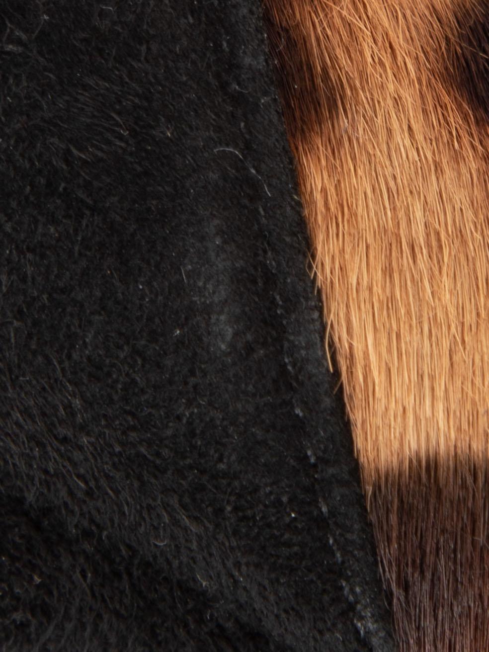Dolce & Gabbana Vintage Black Suede & Pony Hair Leopard Panel Pumps Size IT 39 1