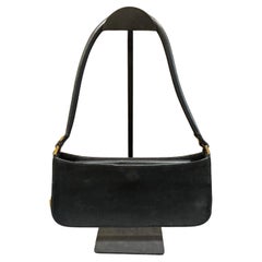 Vintage Black Suede Salvatore Ferragamo Shoulder Pochette