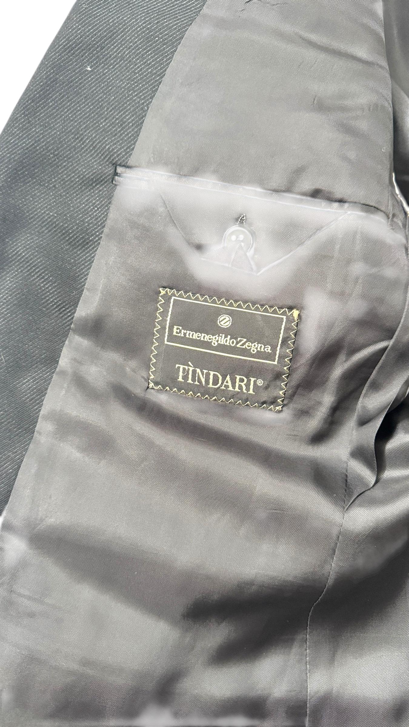 Traje negro vintage de Ermenegildo Zegna 'Tindari' - ¡Sin derechos de importación! en venta 6