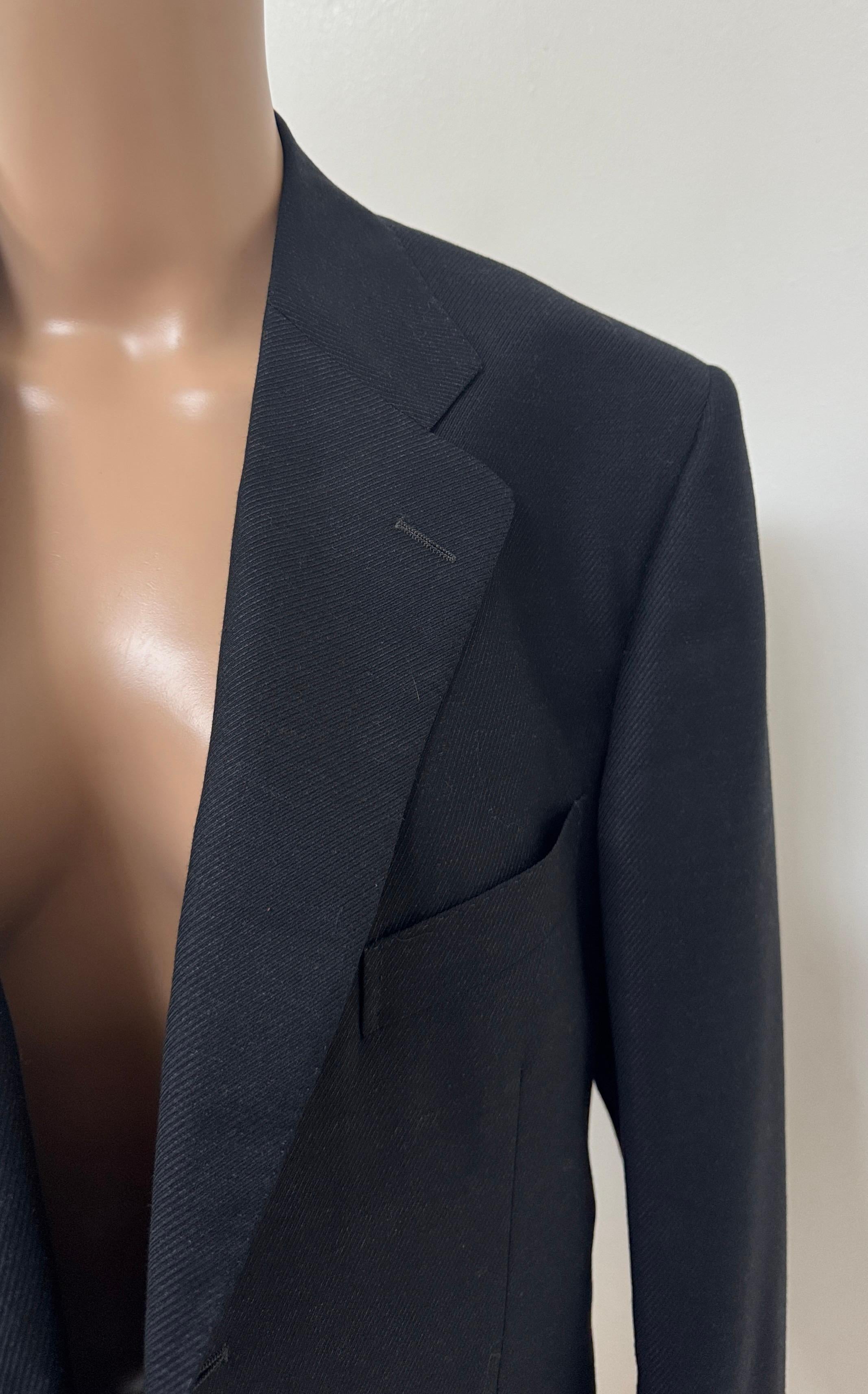 Traje negro vintage de Ermenegildo Zegna 'Tindari' - ¡Sin derechos de importación! Black en venta