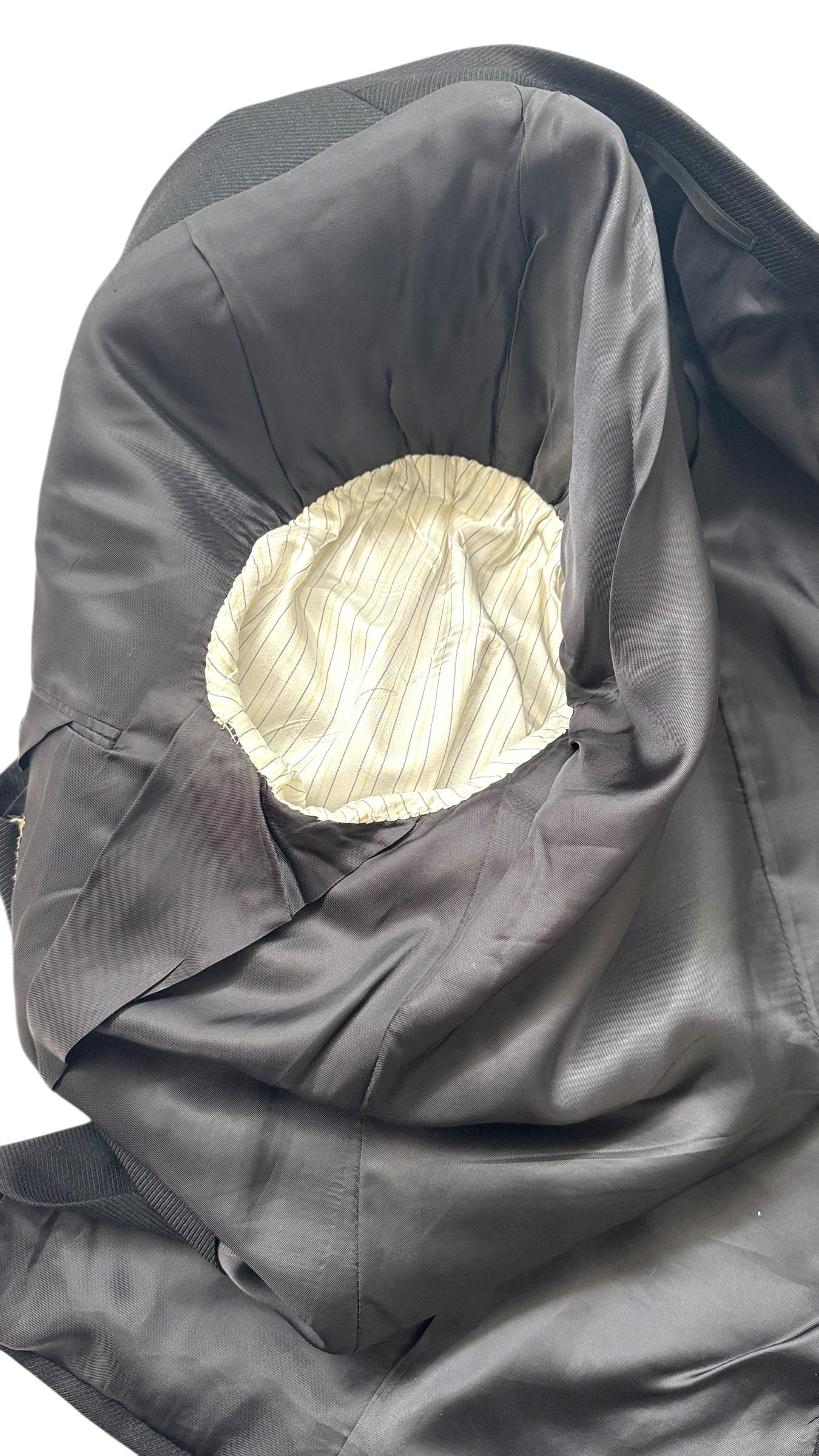 De los hombres Traje negro vintage de Ermenegildo Zegna 'Tindari' - ¡Sin derechos de importación! en venta