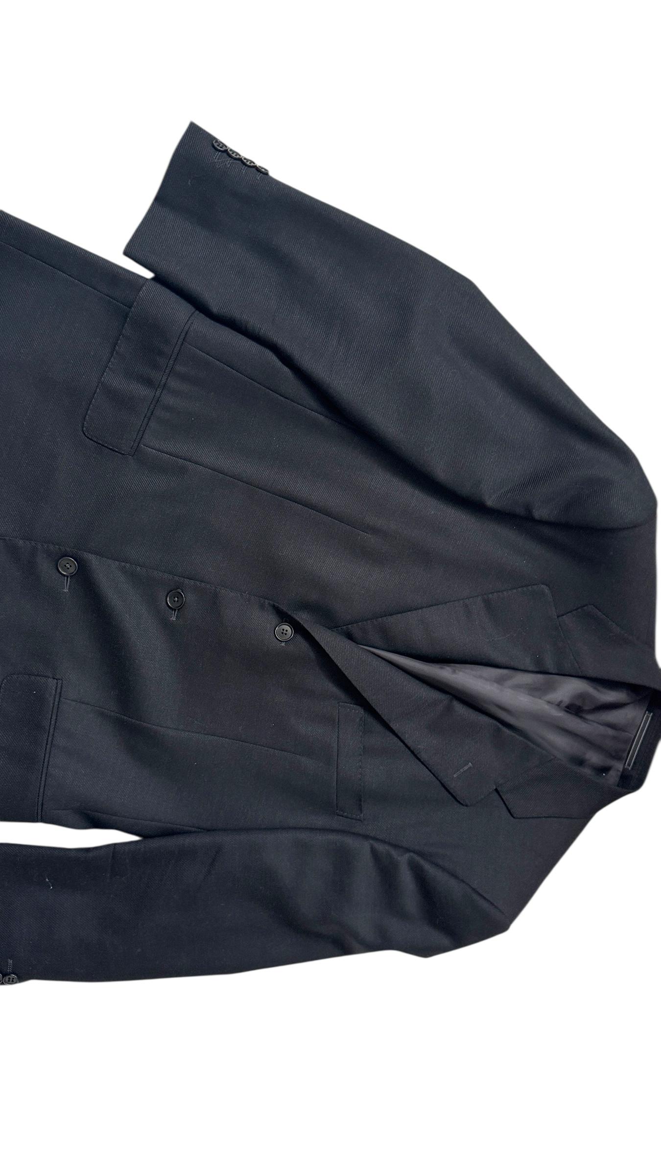 Traje negro vintage de Ermenegildo Zegna 'Tindari' - ¡Sin derechos de importación! en venta 2