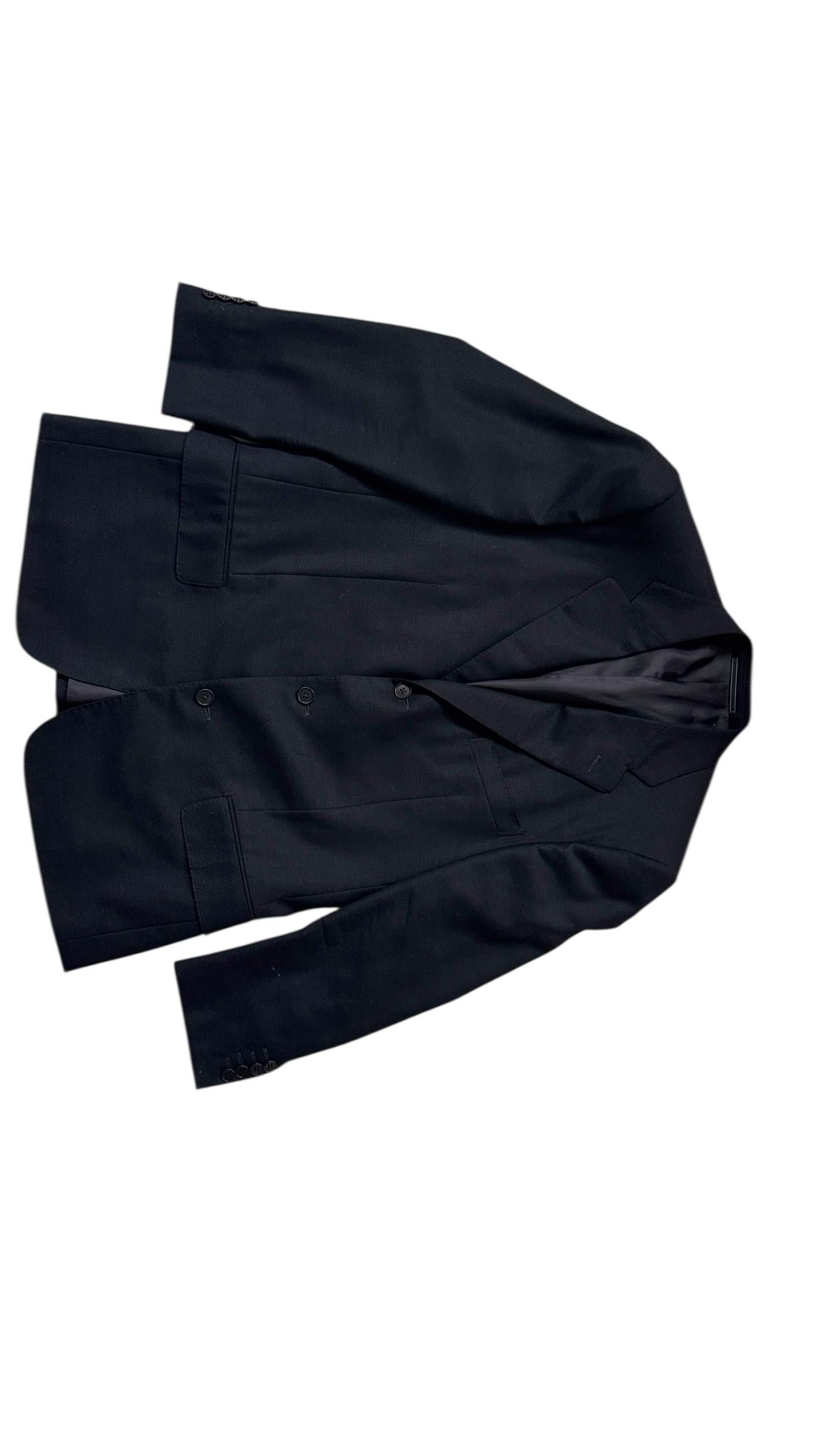 Traje negro vintage de Ermenegildo Zegna 'Tindari' - ¡Sin derechos de importación! en venta 4