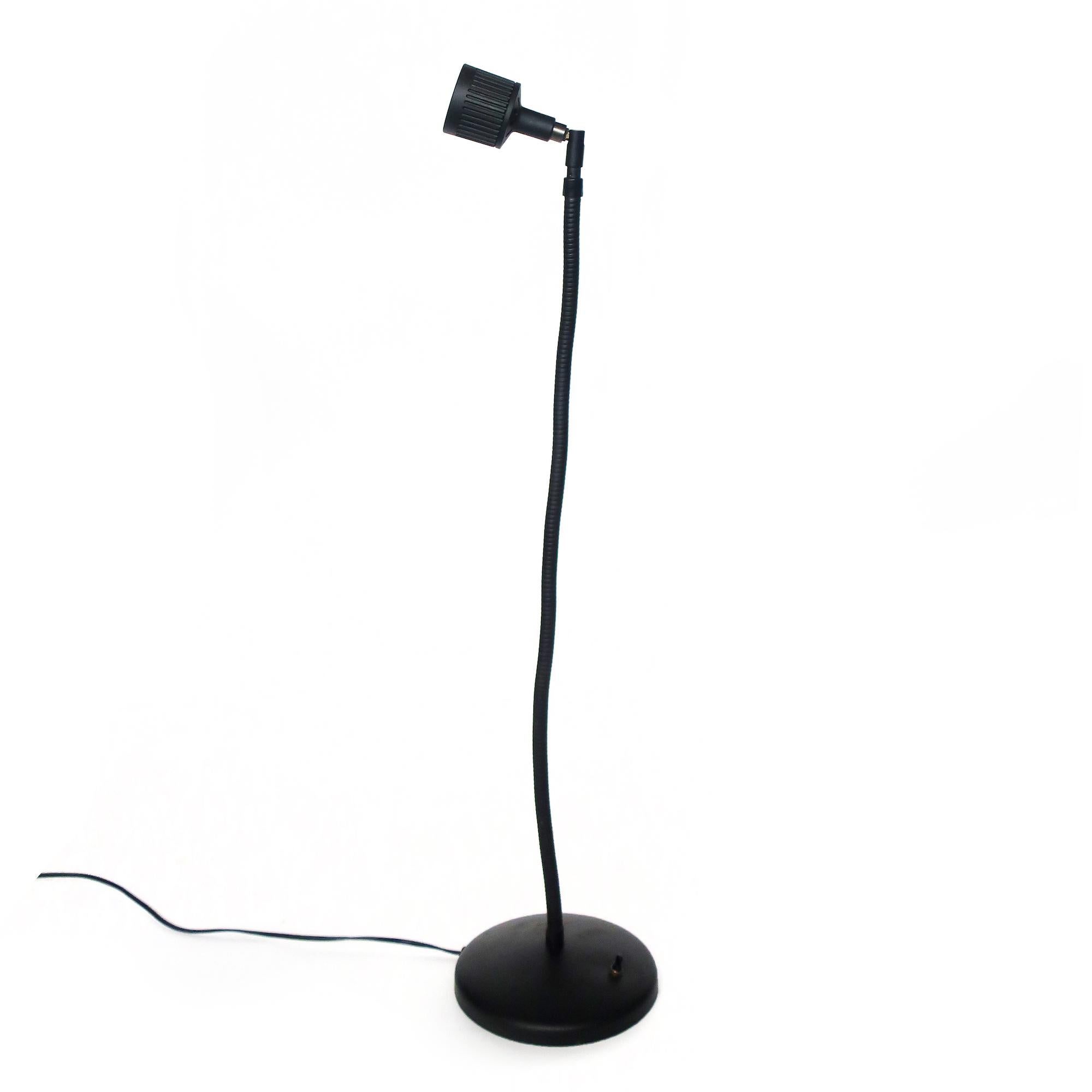 Post-Modern Vintage Black Sunnex Gooseneck Desk Lamp For Sale