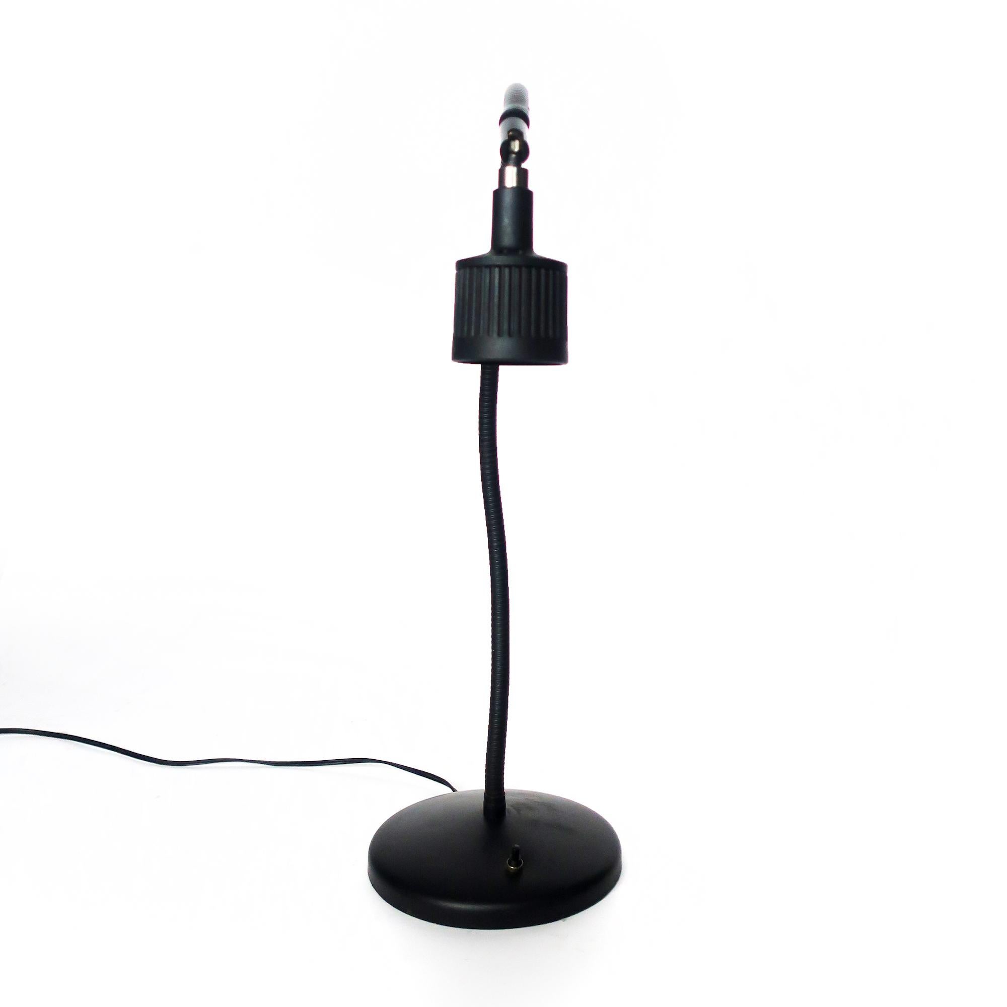 Metal Vintage Black Sunnex Gooseneck Desk Lamp For Sale