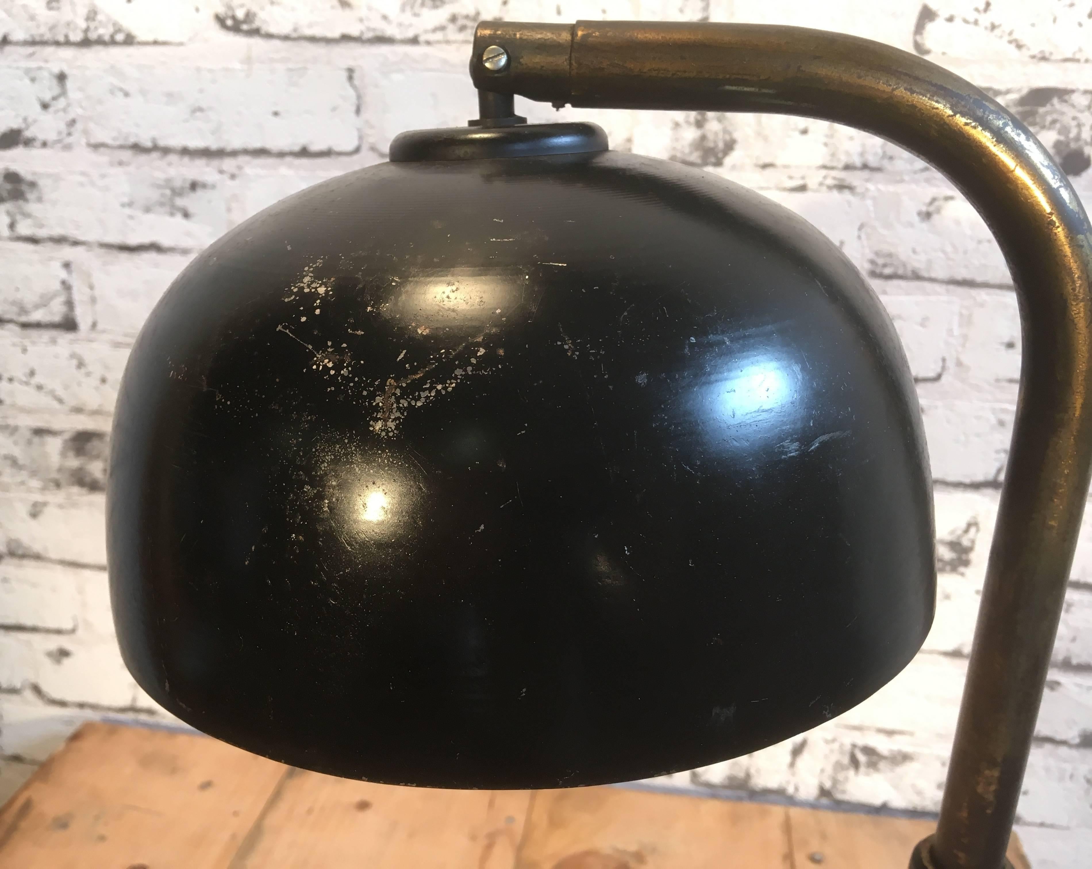 Vintage Black Table Lamp, 1930s In Good Condition In Kojetice, CZ