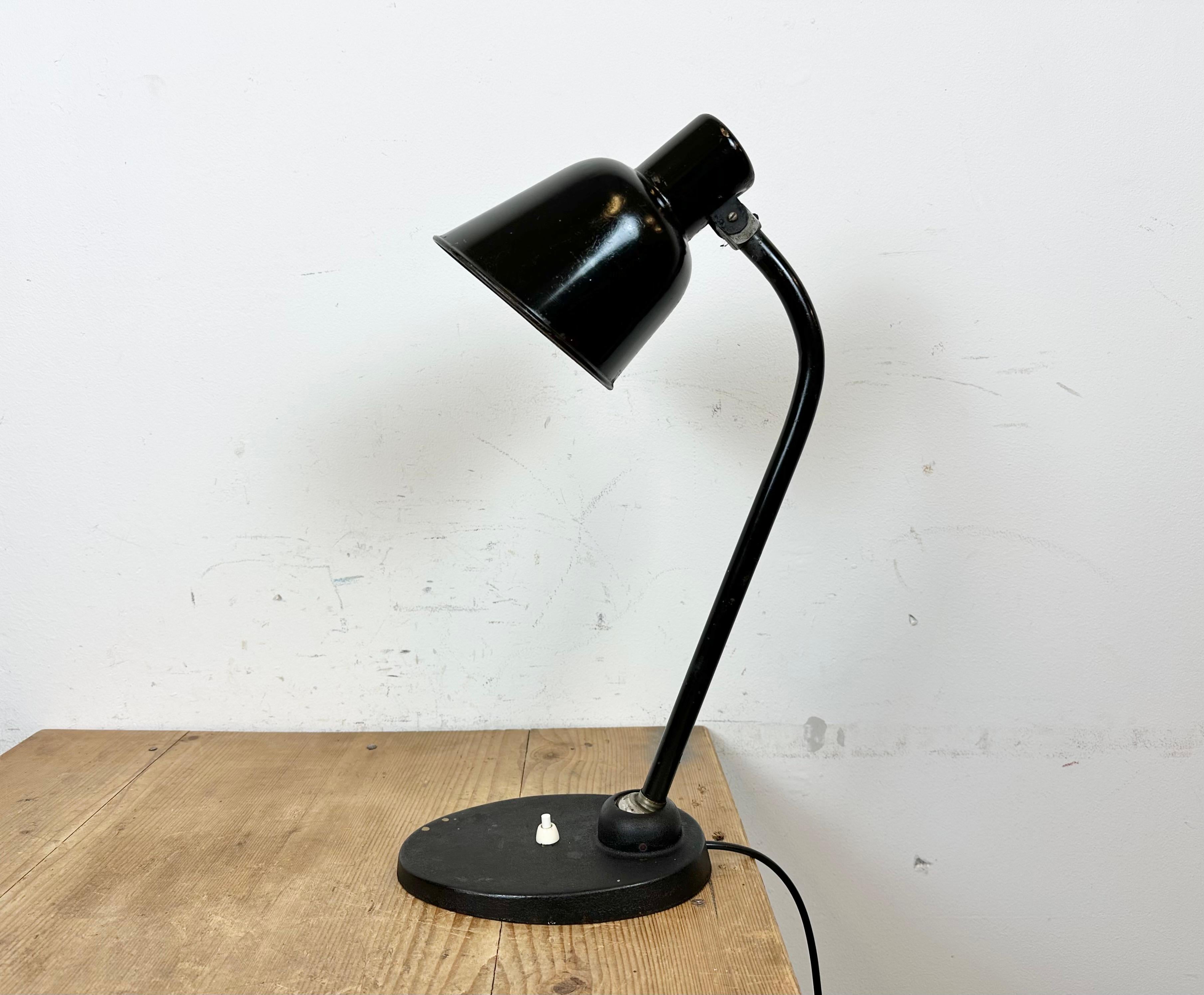 Vintage Black Table Lamp by Christian Dell for BUR Bunte & Remmler, 1930s For Sale 3