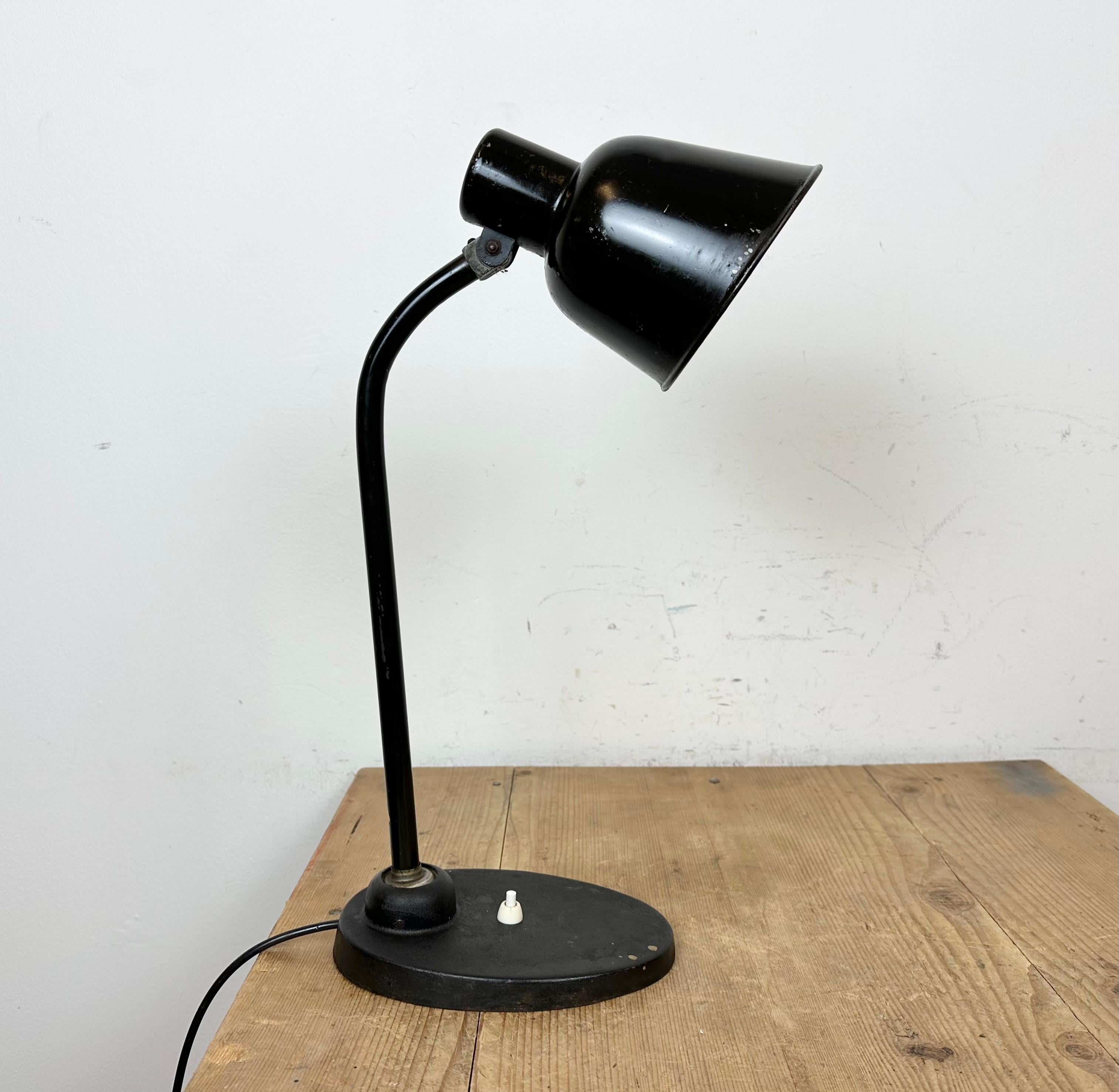 Vintage Black Table Lamp by Christian Dell for BUR Bunte & Remmler, 1930s For Sale 8