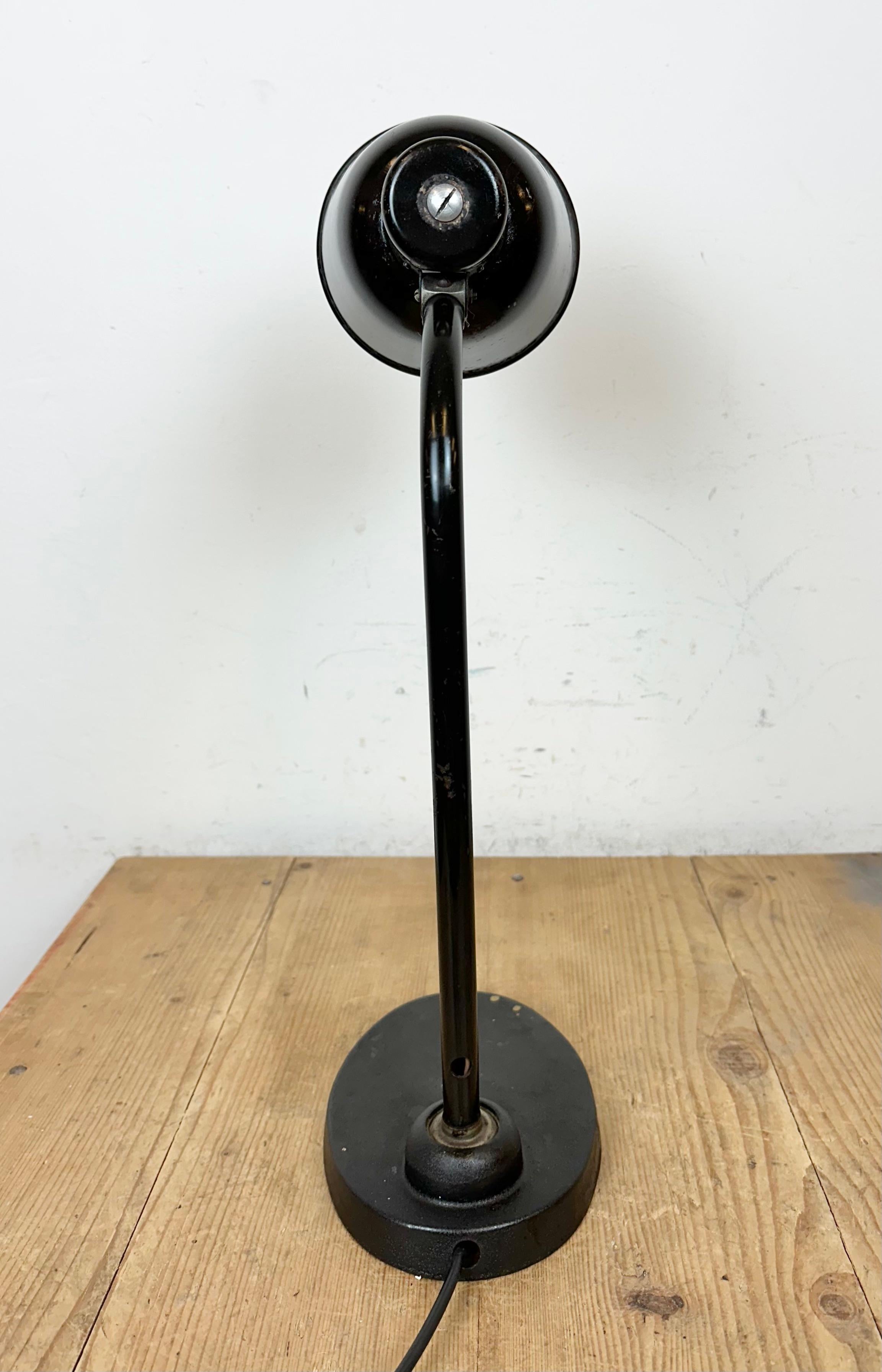 Vintage Black Table Lamp by Christian Dell for BUR Bunte & Remmler, 1930s For Sale 11