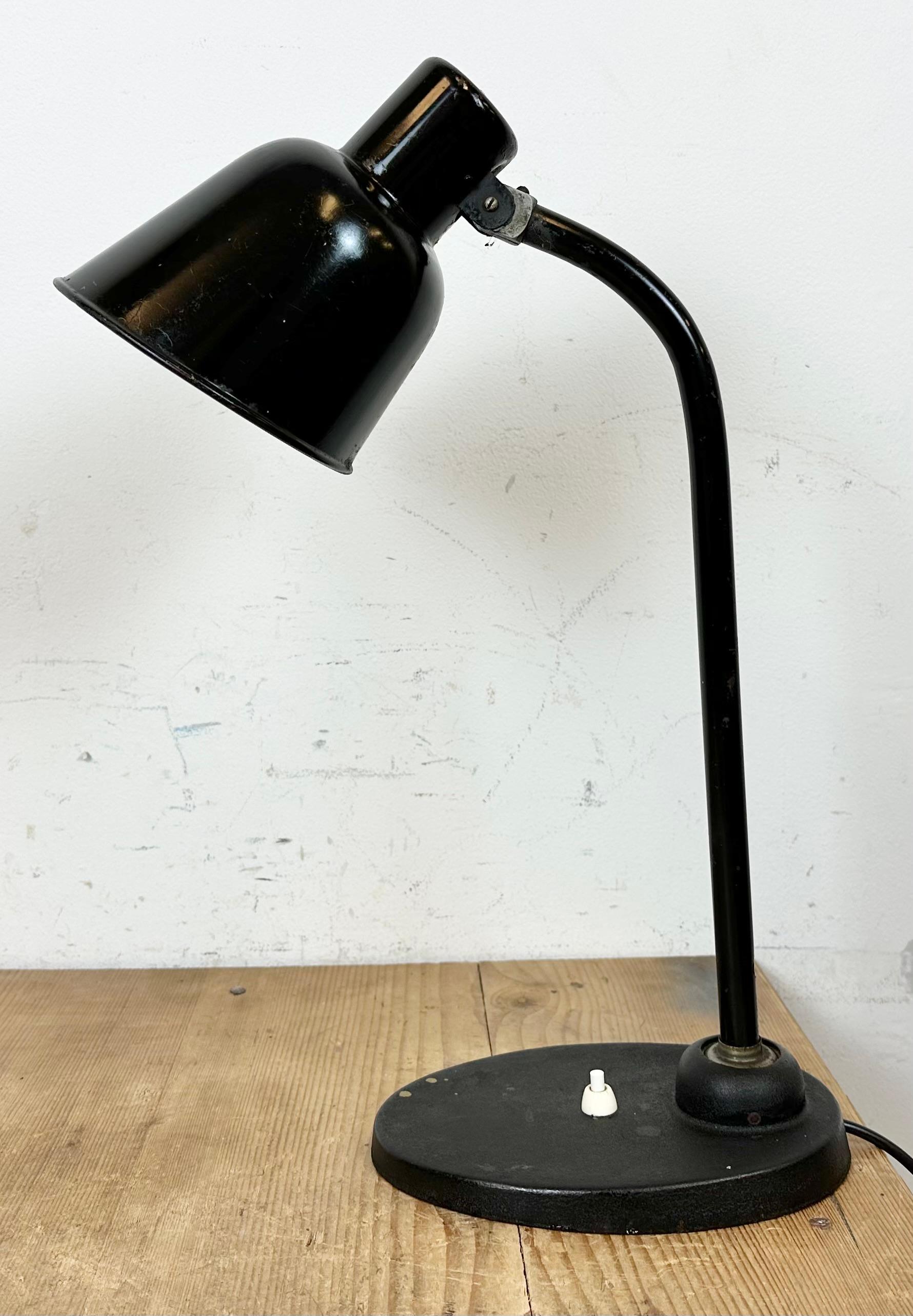 Lámpara de mesa negra vintage de Christian Dell para BUR Bunte & Remmler, años 30 Alemán en venta
