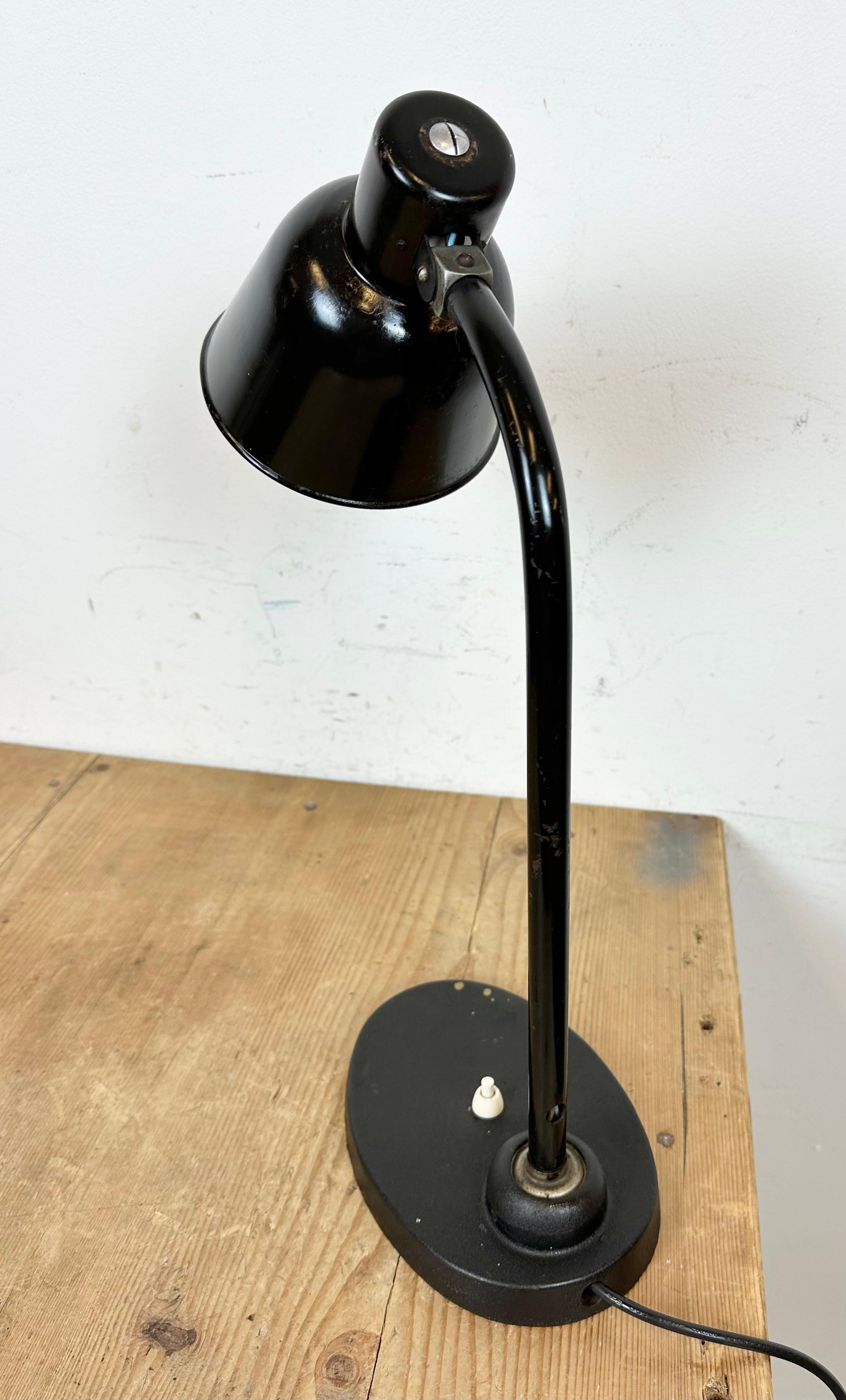 Lámpara de mesa negra vintage de Christian Dell para BUR Bunte & Remmler, años 30 Hierro en venta