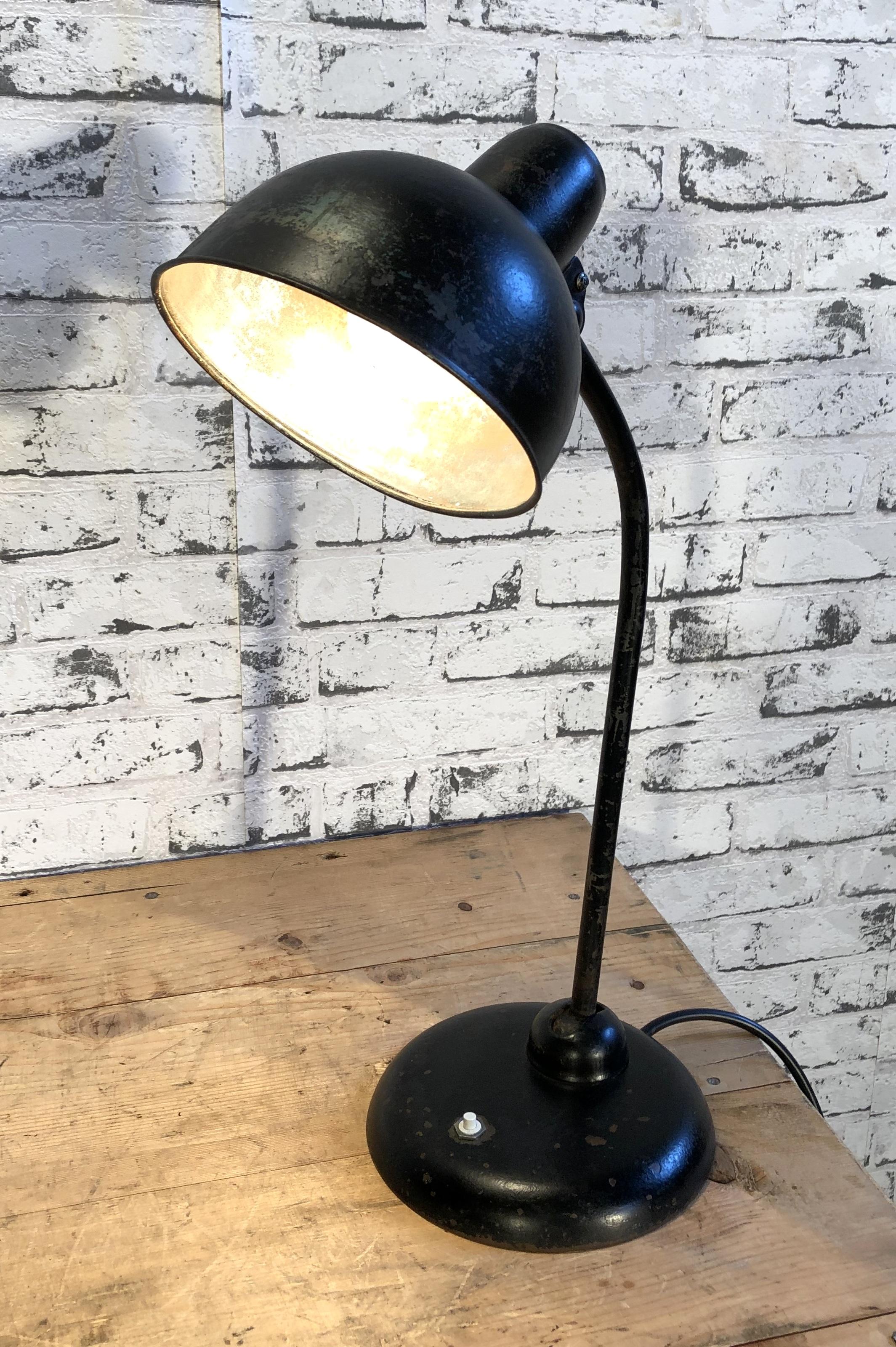 Vintage Black Table Lamp by Christian Dell for Kaiser Idell, 1930s 5