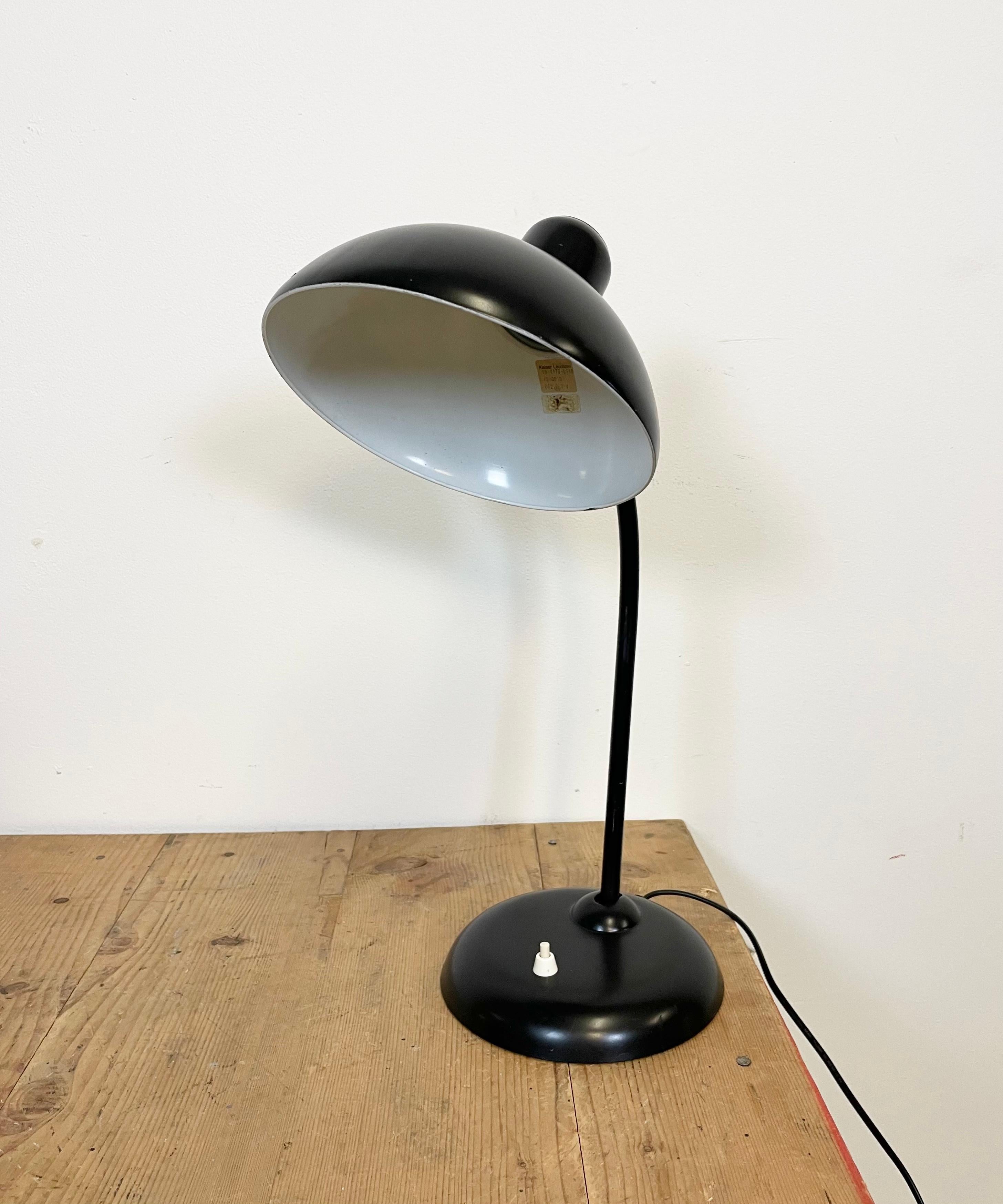 Industrial Vintage Black Table Lamp by Christian Dell for Kaiser Idell, 1930s