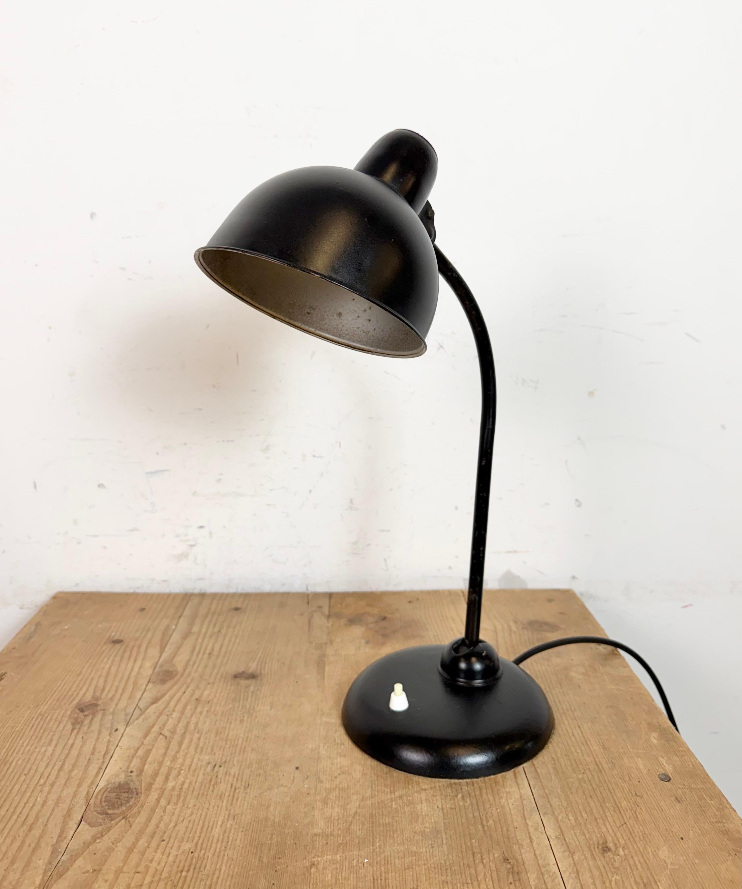Bauhaus Vintage Black Table Lamp by Christian Dell for Kaiser Idell, 1930s en vente