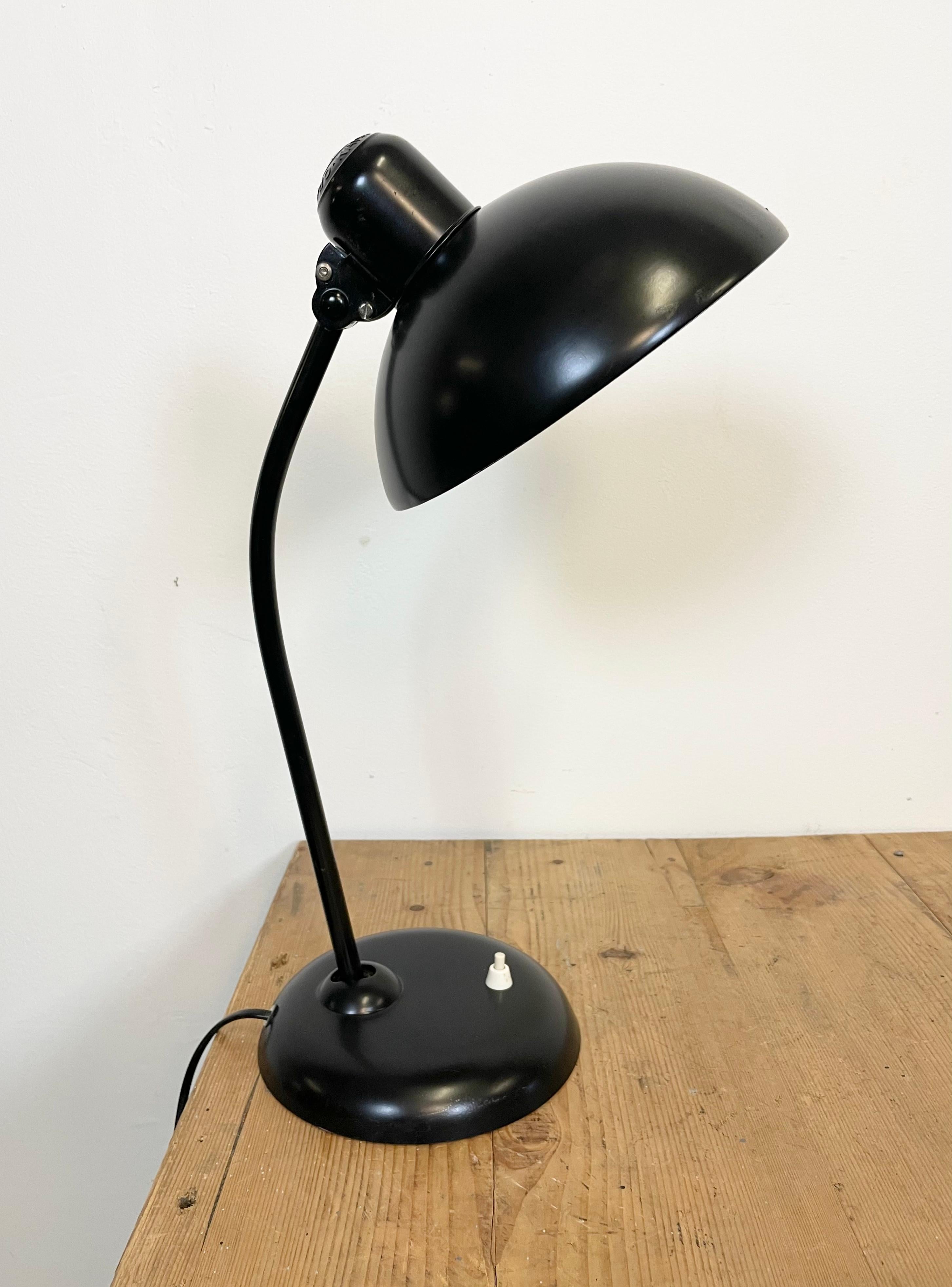 Vintage Black Table Lamp by Christian Dell for Kaiser Idell, 1930s In Good Condition In Kojetice, CZ