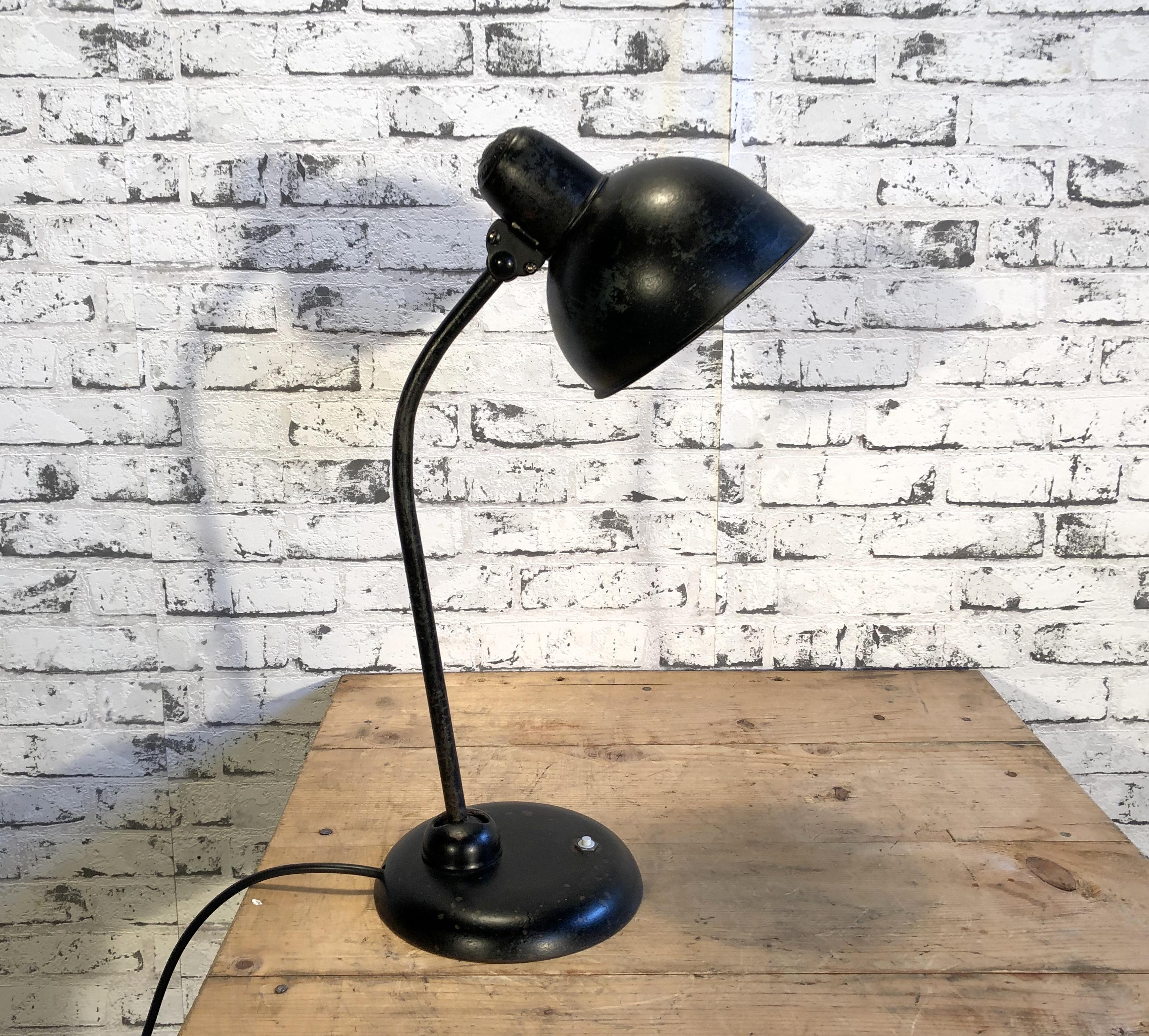 Iron Vintage Black Table Lamp by Christian Dell for Kaiser Idell, 1930s