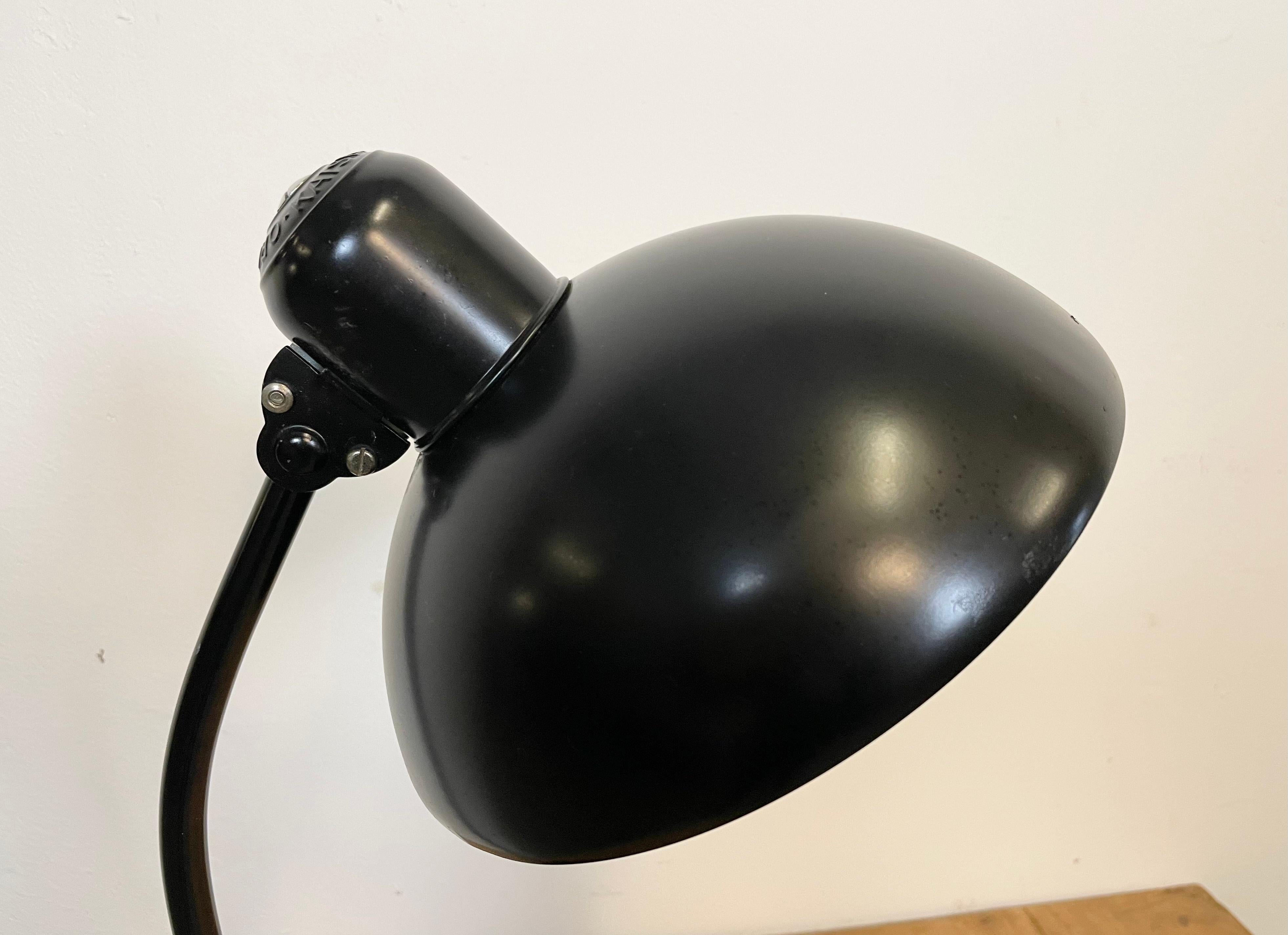 Mid-20th Century Vintage Black Table Lamp by Christian Dell for Kaiser Idell, 1930s