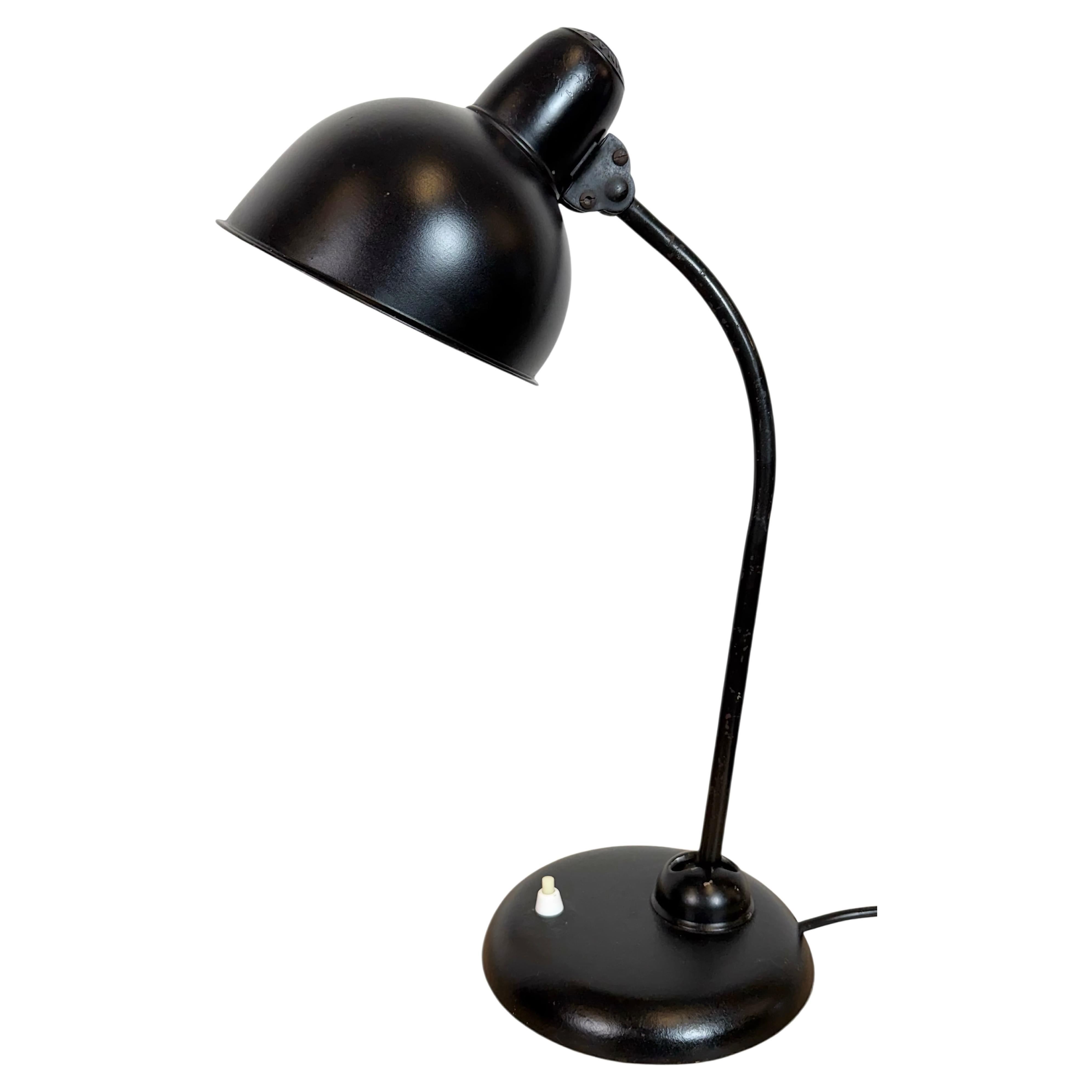 Vintage Black Table Lamp by Christian Dell for Kaiser Idell, 1930s
