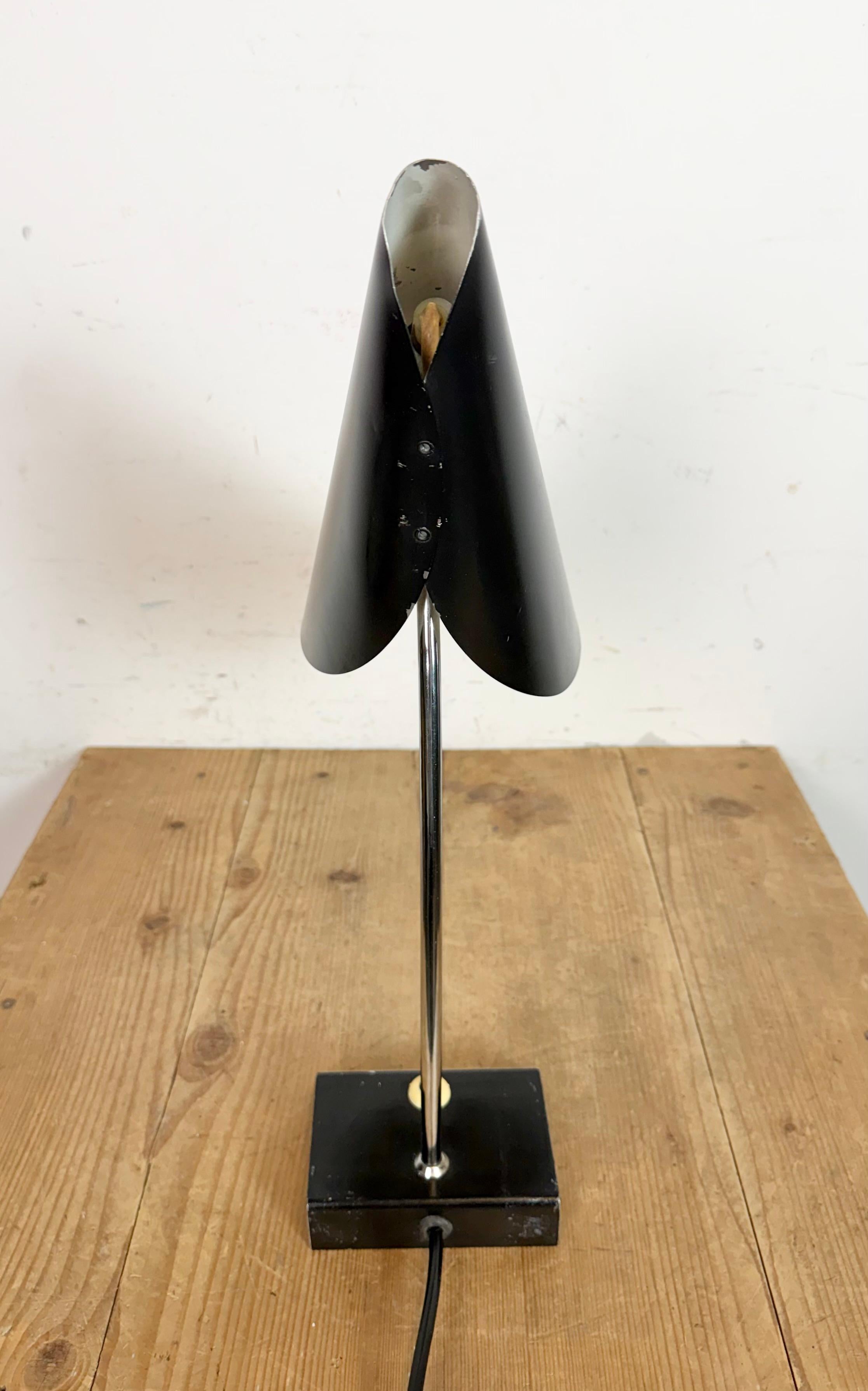 Lampe à poser vintage noire par Josef Hůrka pour Napako, 1960s en vente 2
