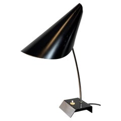 Vintage Black Table Lamp by Josef Hůrka for Napako, 1960s