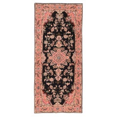 Vintage Black Tabriz Rug