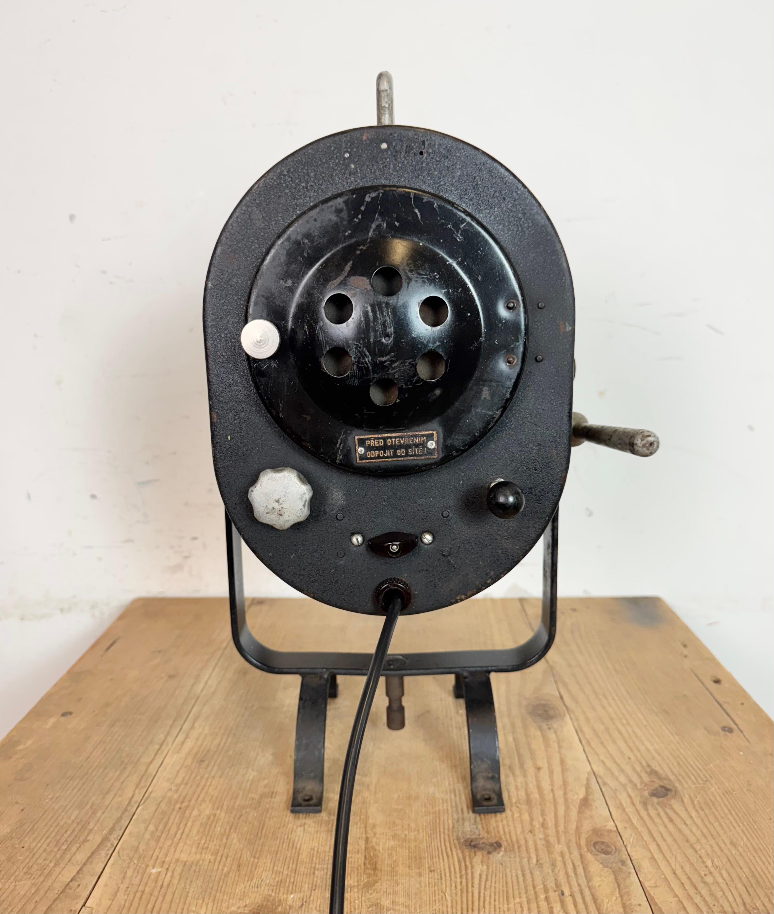 Spot de théâtre noir vintage, années 1960 en vente 1