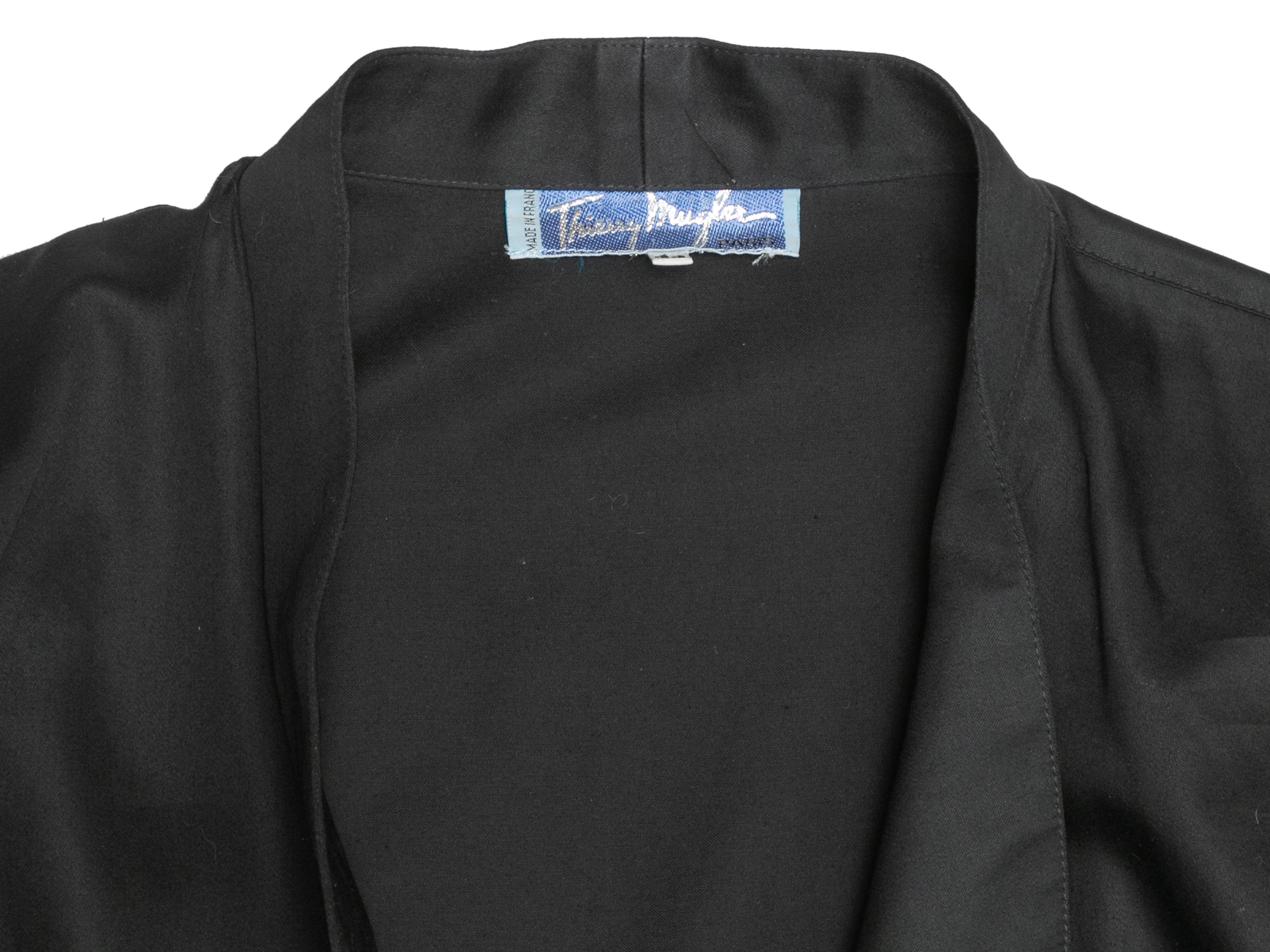 Schwarzes Thierry Mugler Vintage-Kleid mit Knopfleiste in Schwarz, Größe EU 44 im Angebot 3