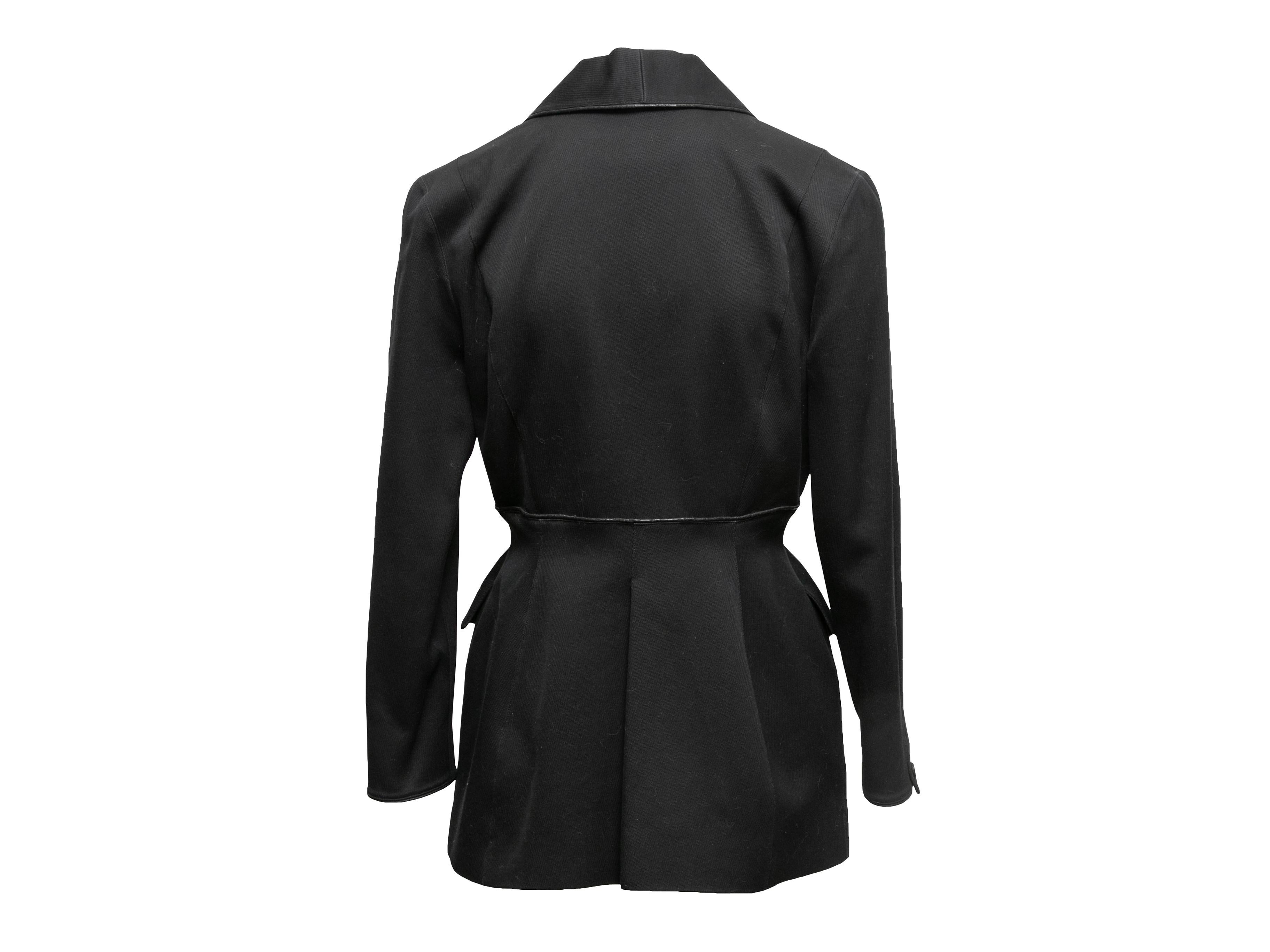 Vintage Black Thierry Mugler Fitted Blazer Size FR 42 In Good Condition In New York, NY