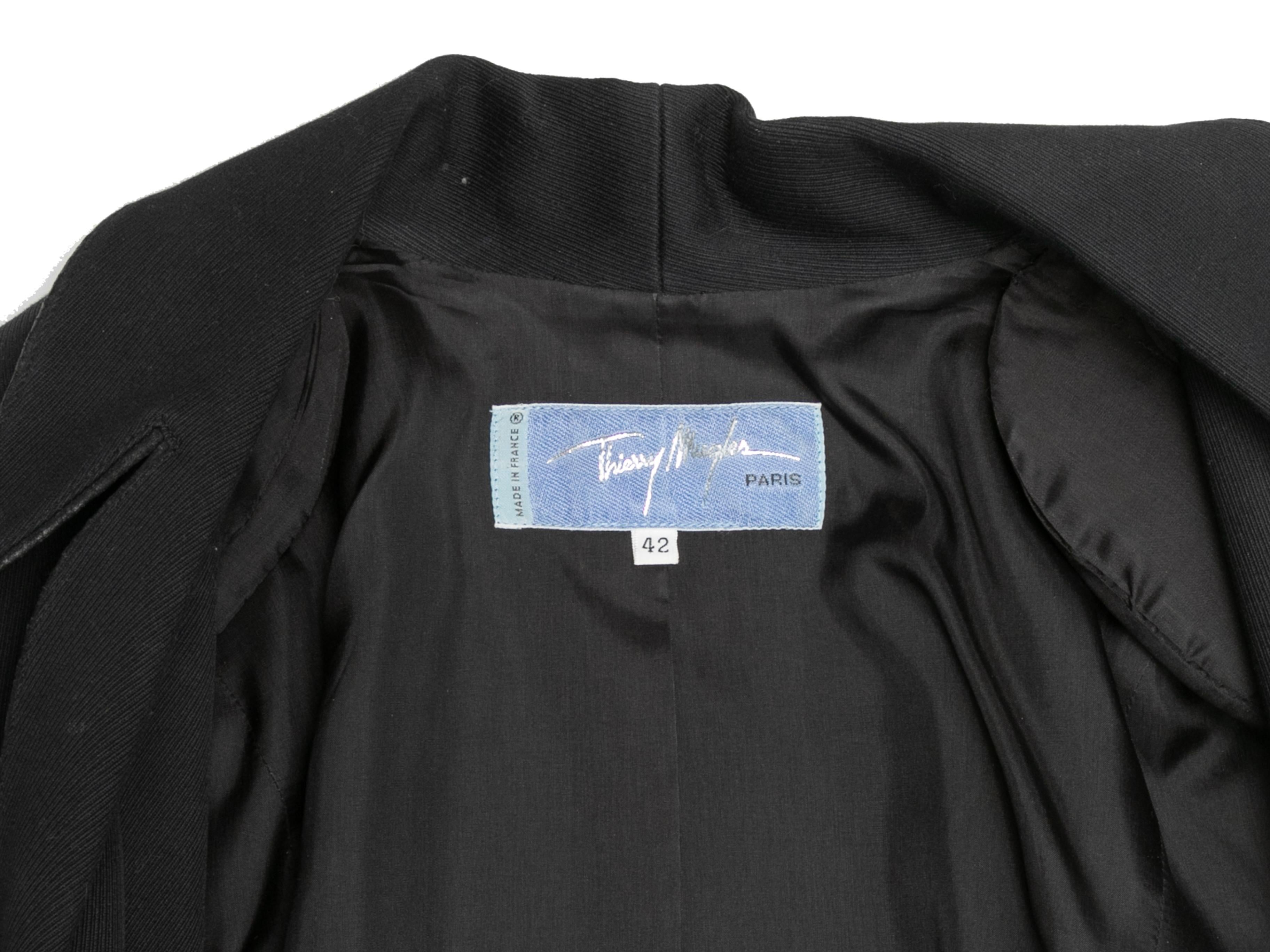 Women's Vintage Black Thierry Mugler Fitted Blazer Size FR 42