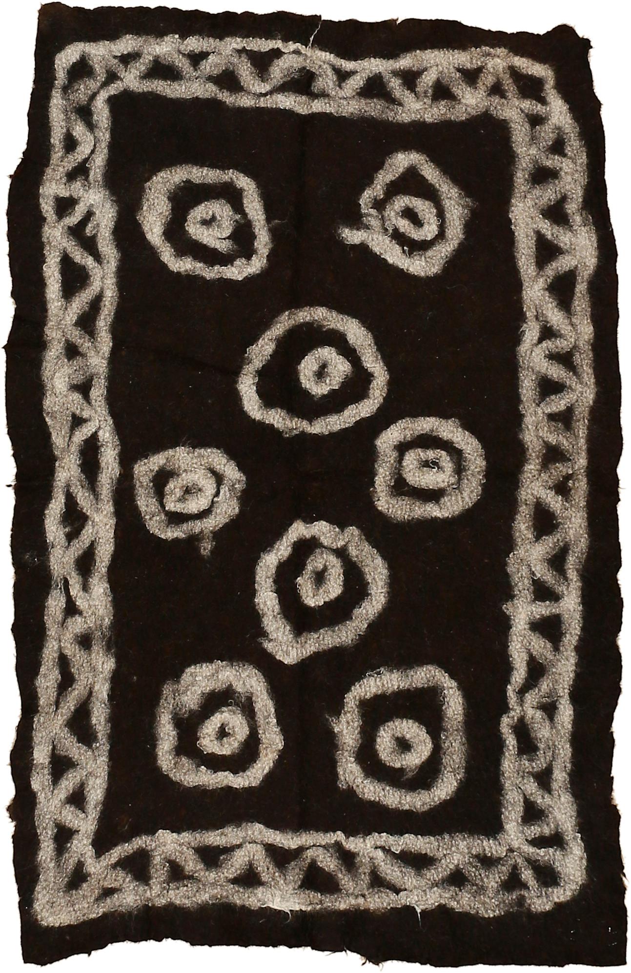 Felts are among the first woolen structures made by mankind, some of the earliest we know were found in the 'kurgans' of Central Asia, decorated by a variety of zoomorphic motifs typical of Siberian cultures. Following the Turkic invasions, the art