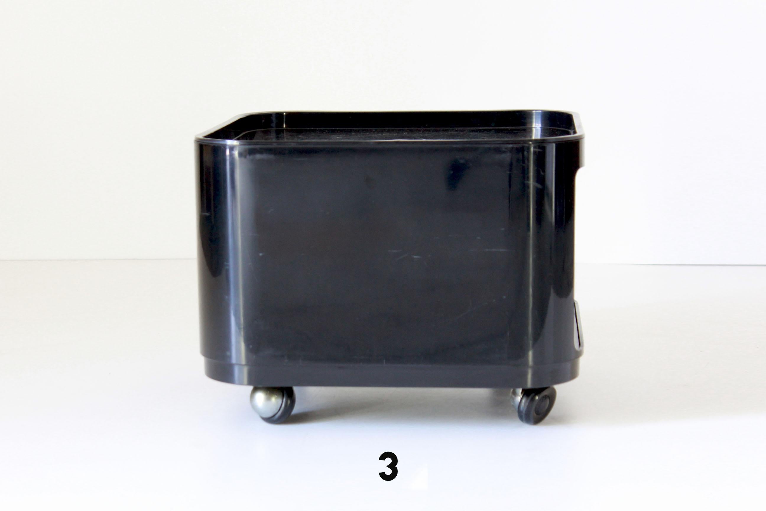 Vintage Black Trolley by Anna Castelli Ferrieri for Kartell, 1970s 9