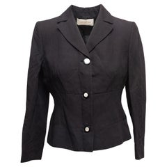 Blazer noir vintage Valentino à boutons Taille IT 44