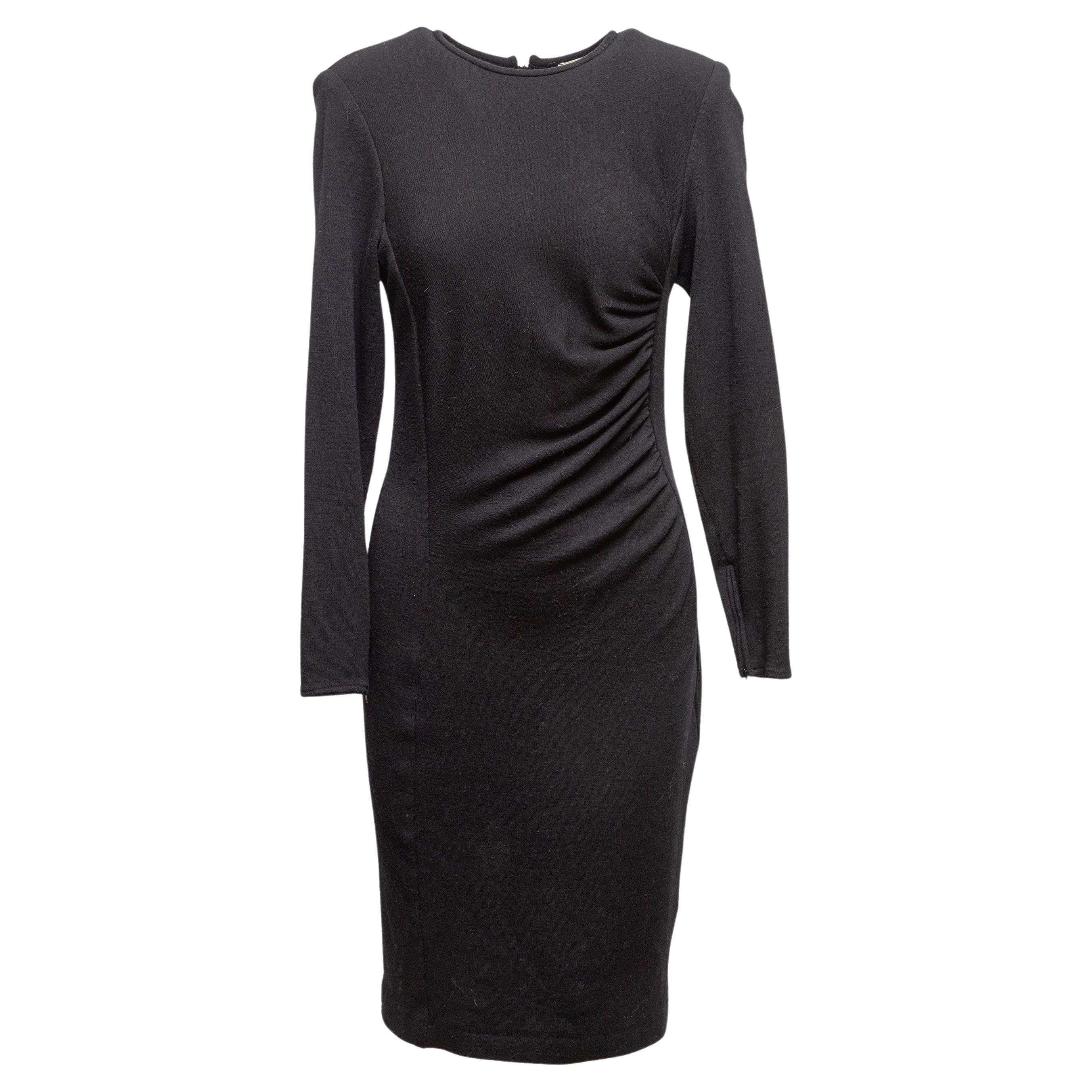 Vintage Black Valentino Miss V Long Sleeve Wool Dress