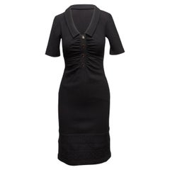 Vintage Black Valentino Short Sleeve Collared Dress Size US S