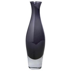 Vintage Black Vase by Riihimaen Lasi Oy, Finland, 1960s