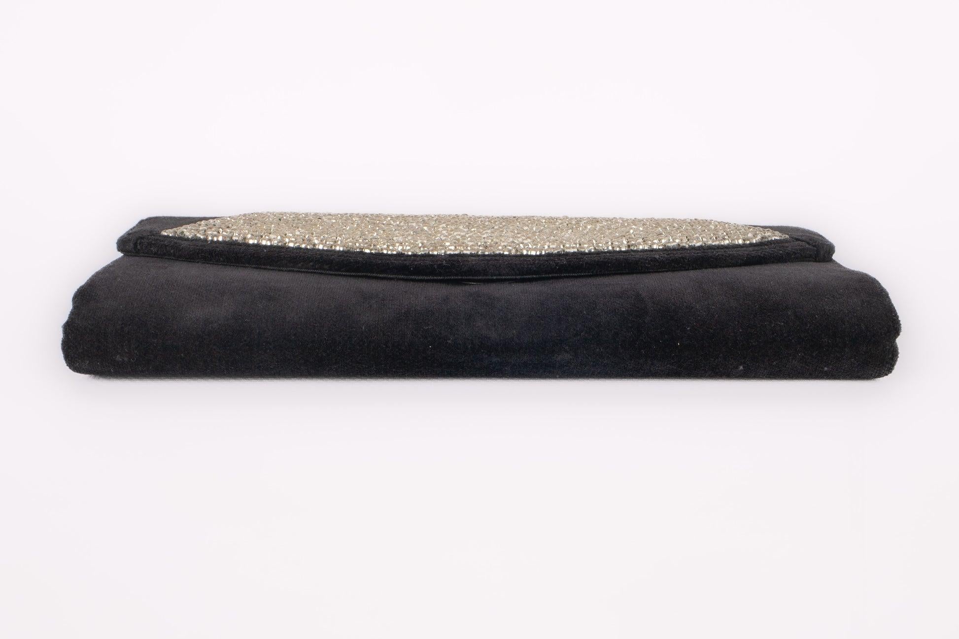 Donna Pochette vintage in velluto nero in vendita