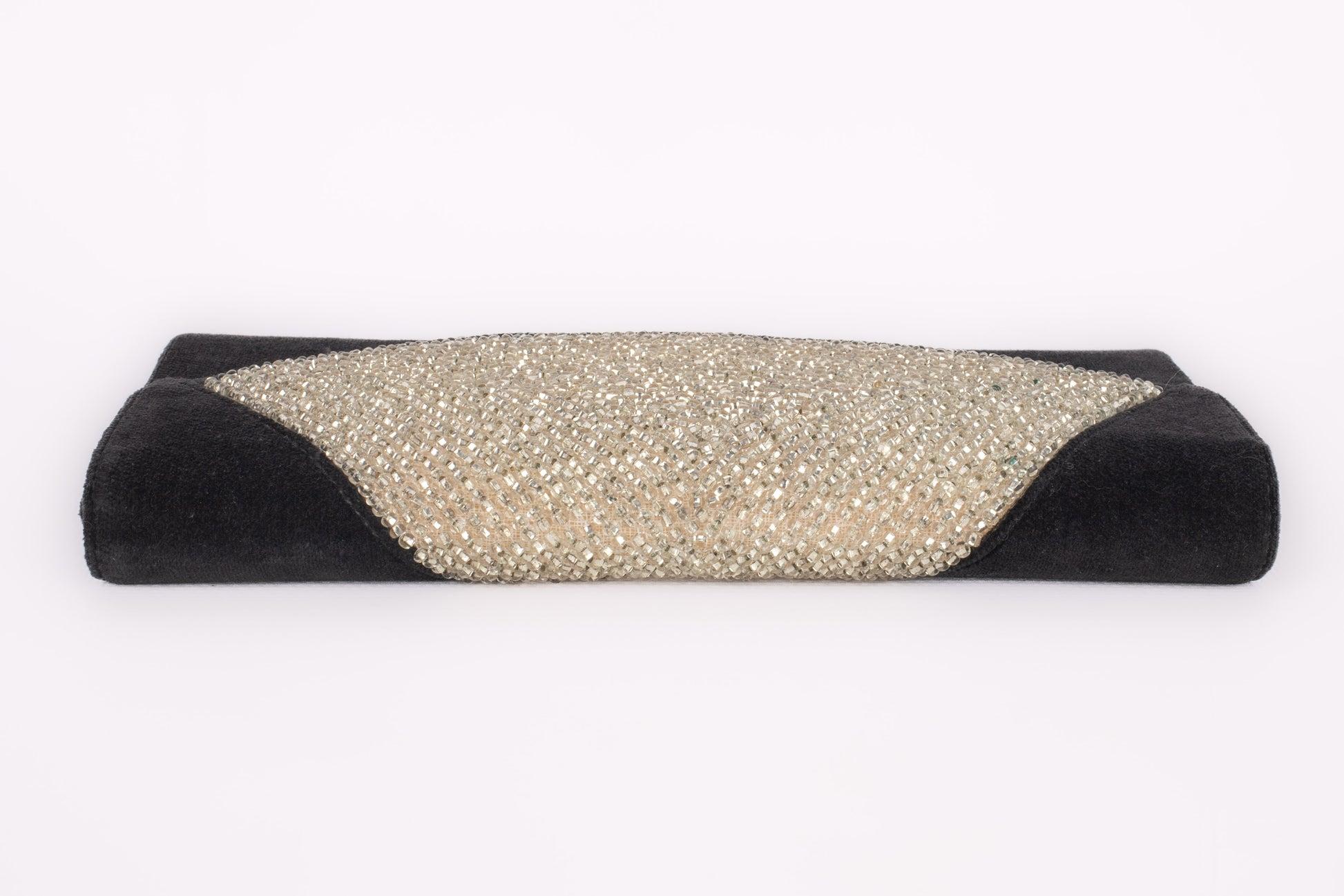 Pochette vintage in velluto nero in vendita 3