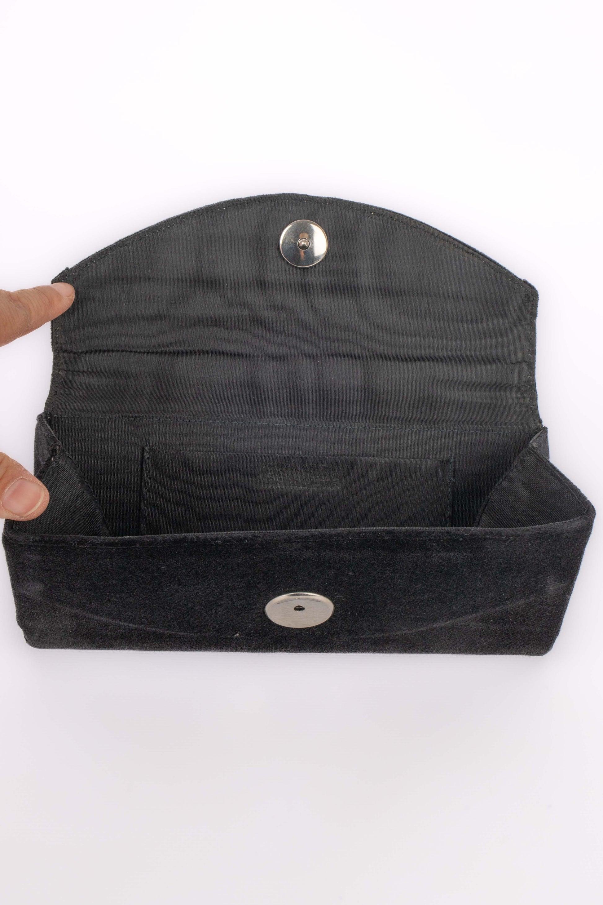 Pochette vintage in velluto nero in vendita 4