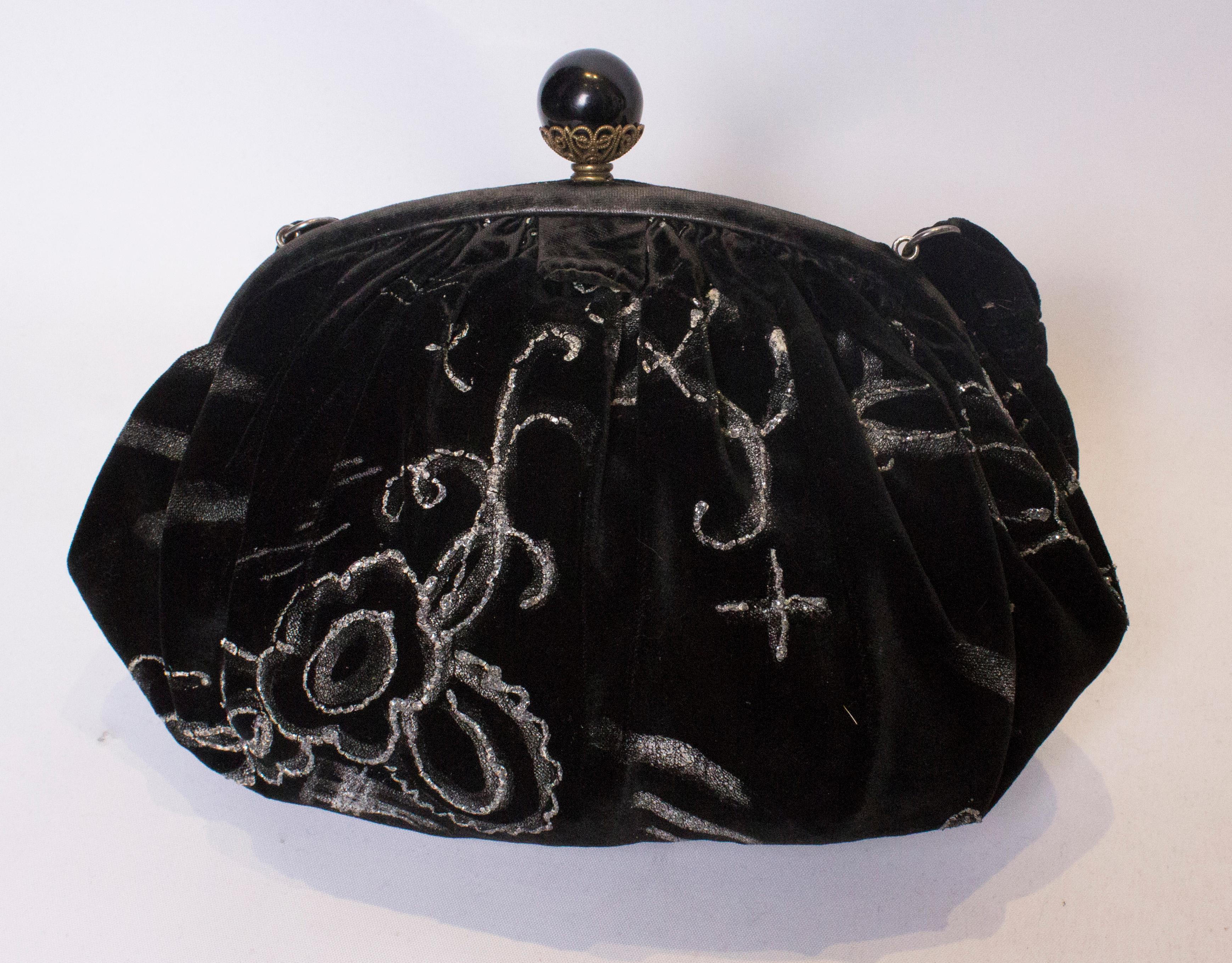 black velvet purse