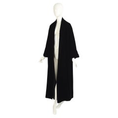 Vintage Black Velvet Long Opera Style Coat by 90s Brand Anvers