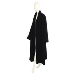 Vintage Black Velvet Long Opera Style Coat by 90s Brand Anvers