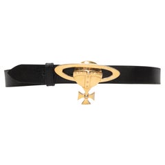 Vintage By Vivienne Westwood Logo Orb Cintura nera taglia 40
