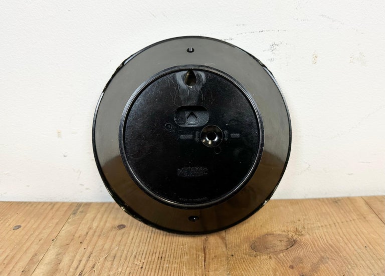 Vintage Black Wall Clock from Metamec, 1970s For Sale at 1stDibs