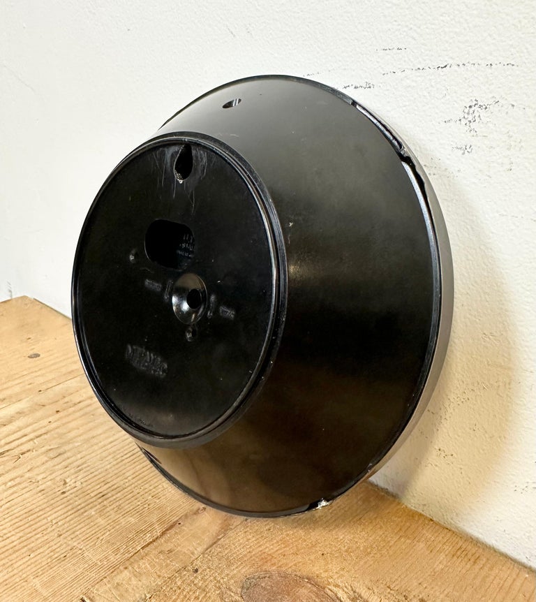 Vintage Black Wall Clock from Metamec, 1970s For Sale at 1stDibs